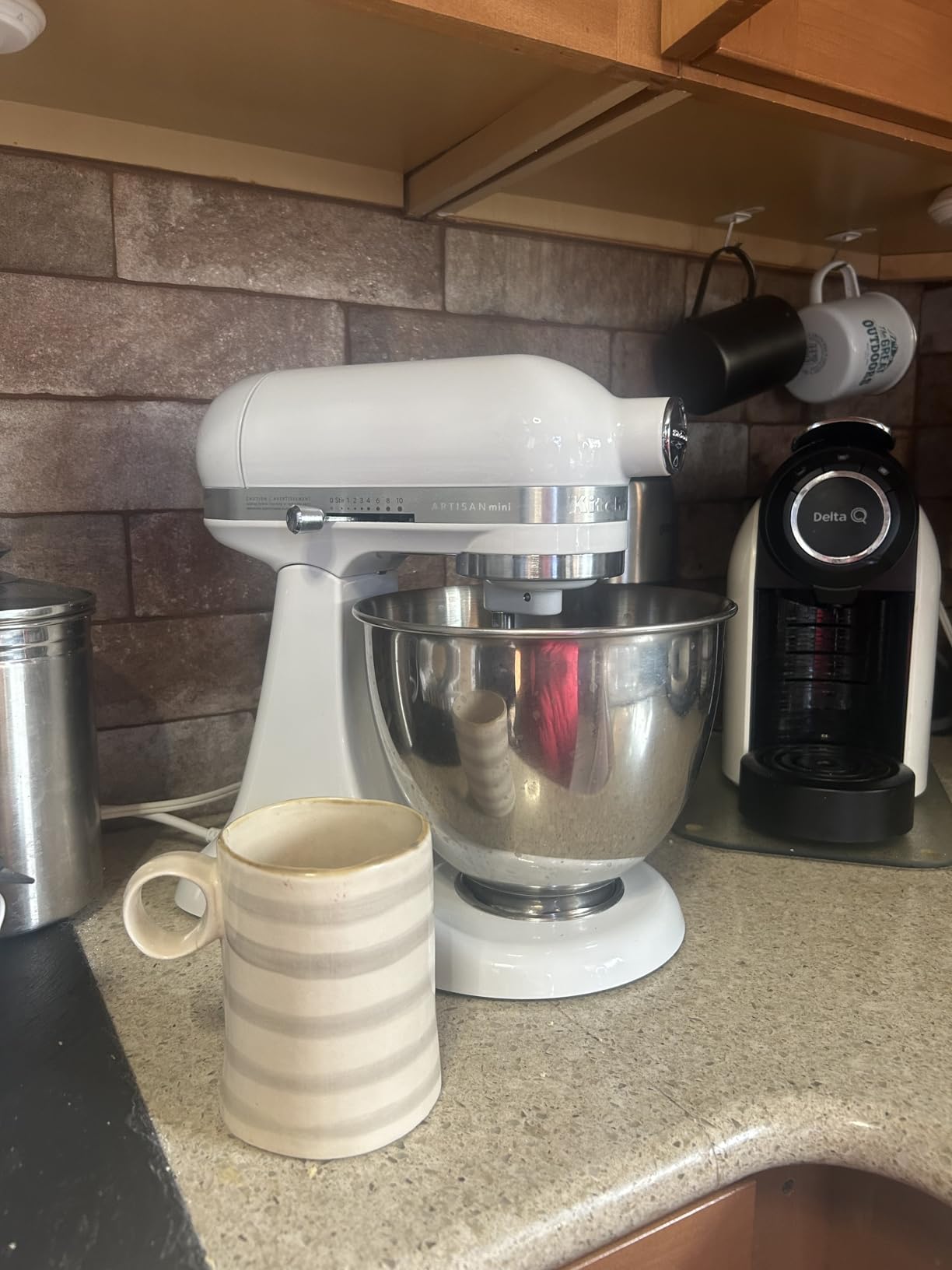 KitchenAid Artisan Mini, 3.5-Qt Tilt Head Stand Mixer, Black Matte, 3.5 Quart Capacity for Smaller Batches, 10 Speeds, 3 Accessories, Model KSM3316XBM customer photo 1