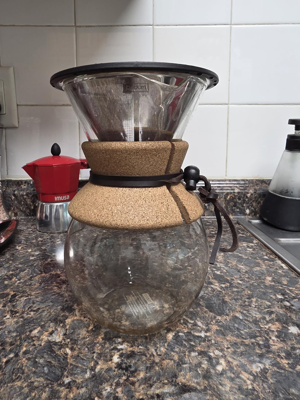 Bodum 17oz Pour Over Coffee Maker, High-Heat Borosilicate Glass with Reusable Stainless Steel Filter and Cork Grip - Made in Portugal customer photo 1