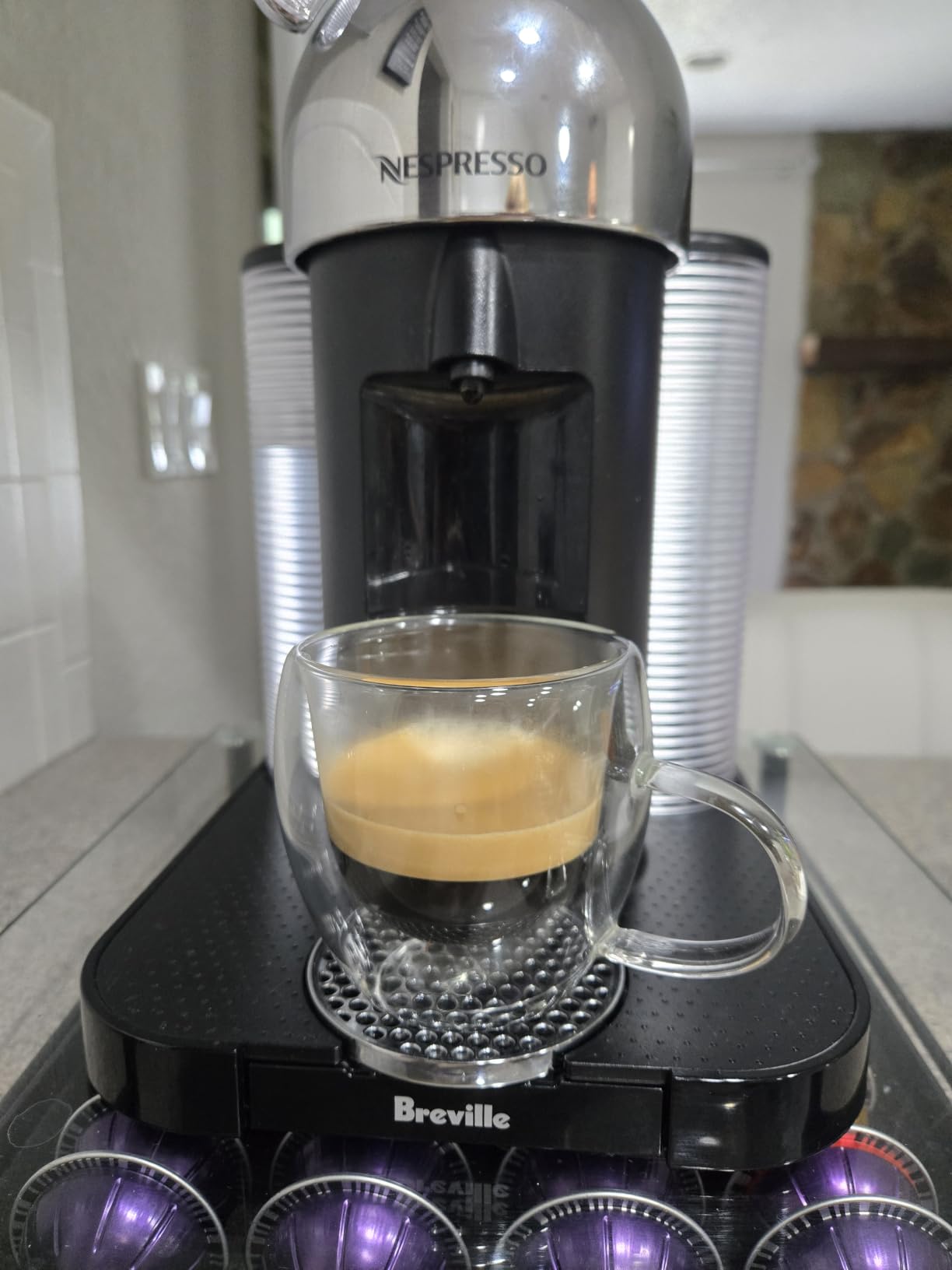 Vertuo Coffee and Espresso Maker by Breville, Chrome with Aeroccino Milk Frother customer photo 1