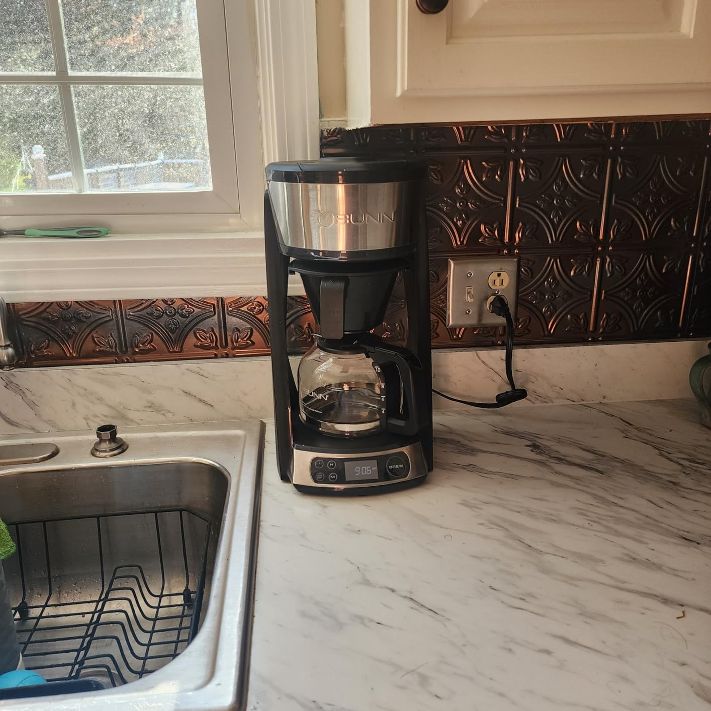 BUNN HB Heat N Brew Programmable Coffee Maker, 10 cup, Stainless Steel, 46500.0003 customer photo 1