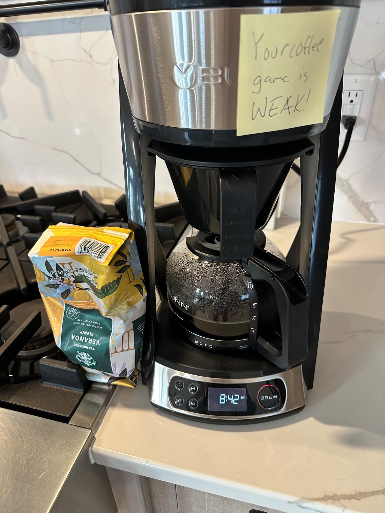 BUNN HB Heat N Brew Programmable Coffee Maker, 10 cup, Stainless Steel, 46500.0003 customer photo 2