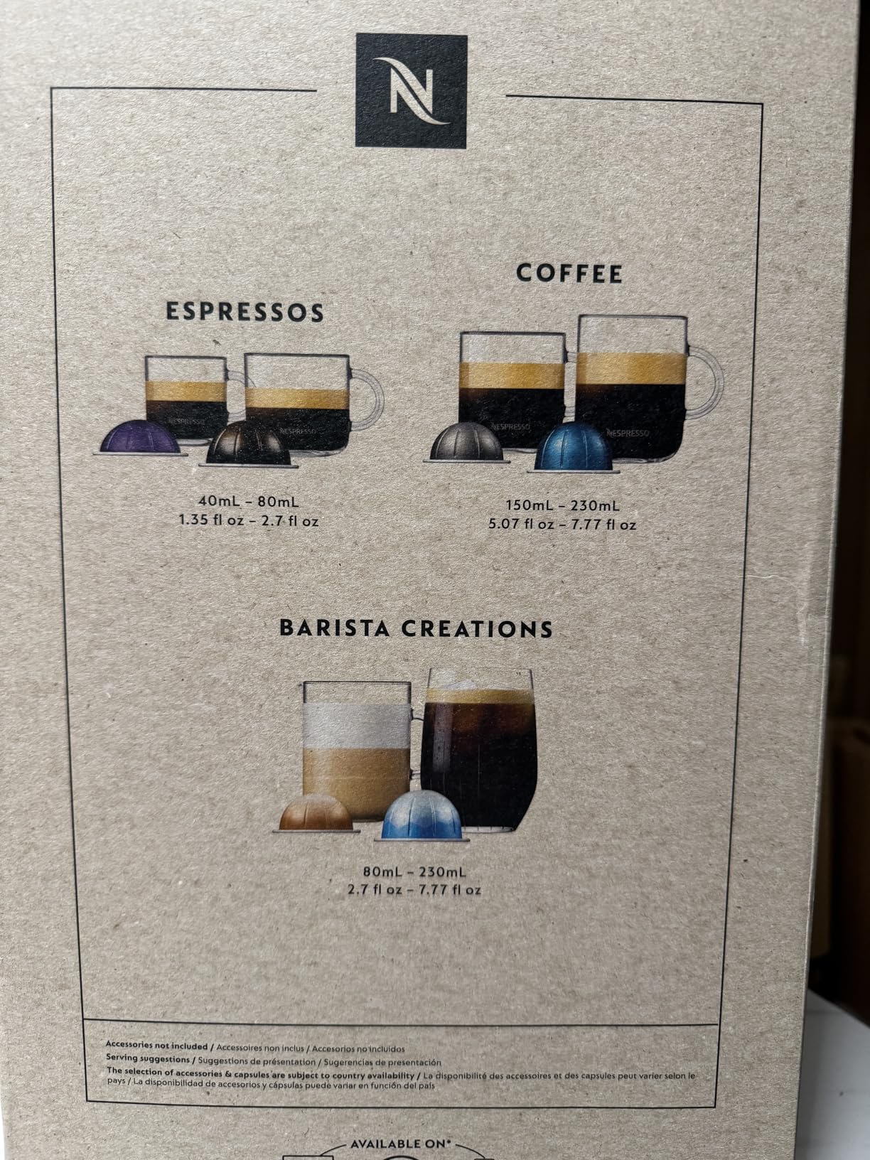Nespresso Vertuo Plus Coffee & Espresso Maker by De'Longhi, Grey | Grey coffee machine that brews 4 cup sizes: 5 and 8 oz. coffee, plus single and double espresso, at the touch of a button. customer photo 2