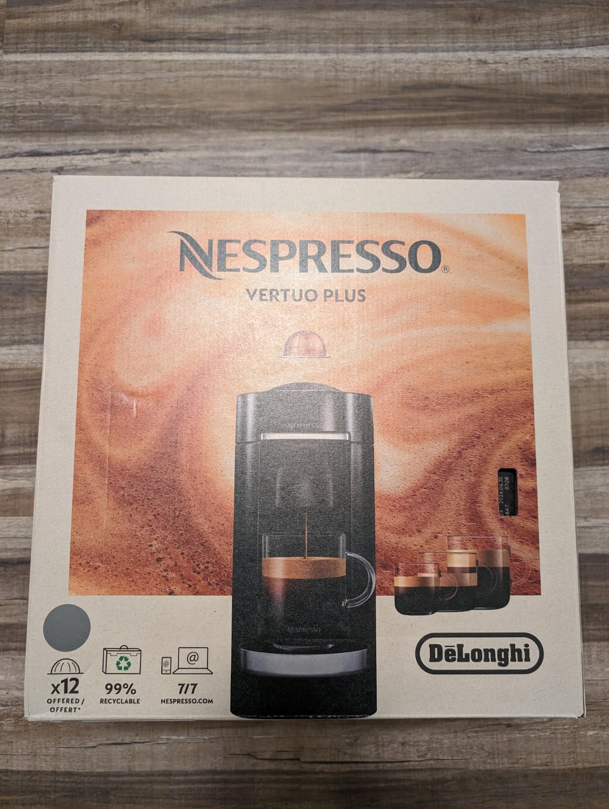 Nespresso Vertuo Plus Coffee & Espresso Maker by De'Longhi, Silver | Brews 4 cup sizes: 5 and 8 oz. coffee, single and double espresso customer photo 1
