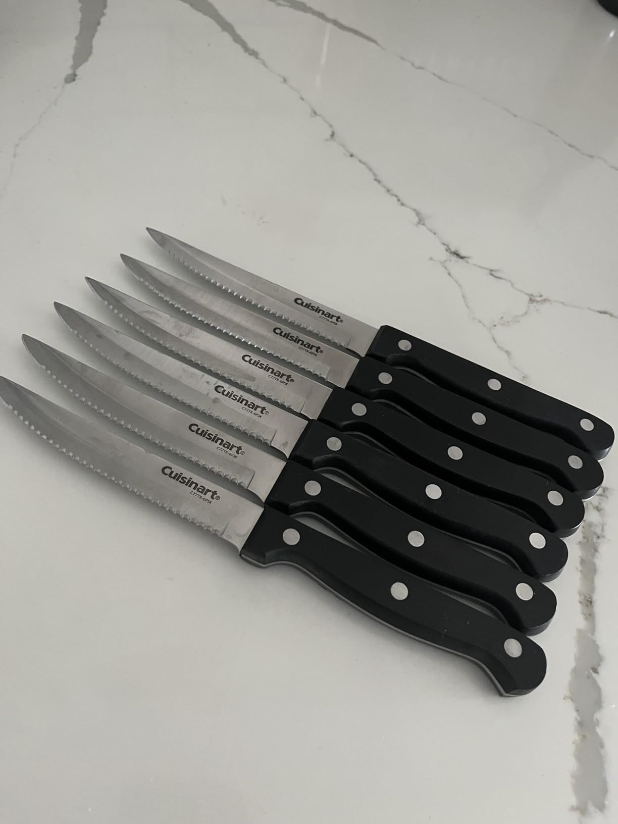 Cuisinart C77TR-6PSK 6-Piece Steak Knife Set with Steel Blades, Stainless Steel, Black customer photo 1
