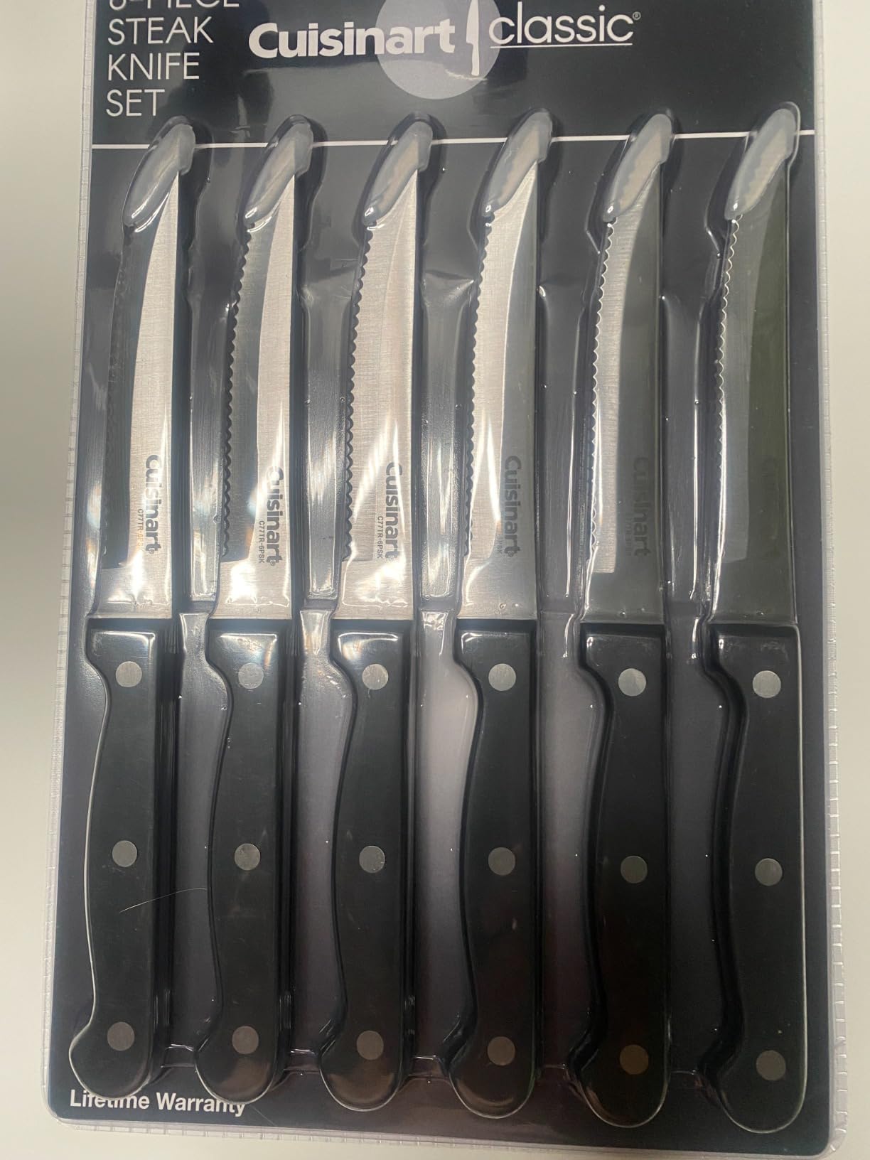 Cuisinart C77TR-6PSK 6-Piece Steak Knife Set with Steel Blades, Stainless Steel, Black customer photo 2