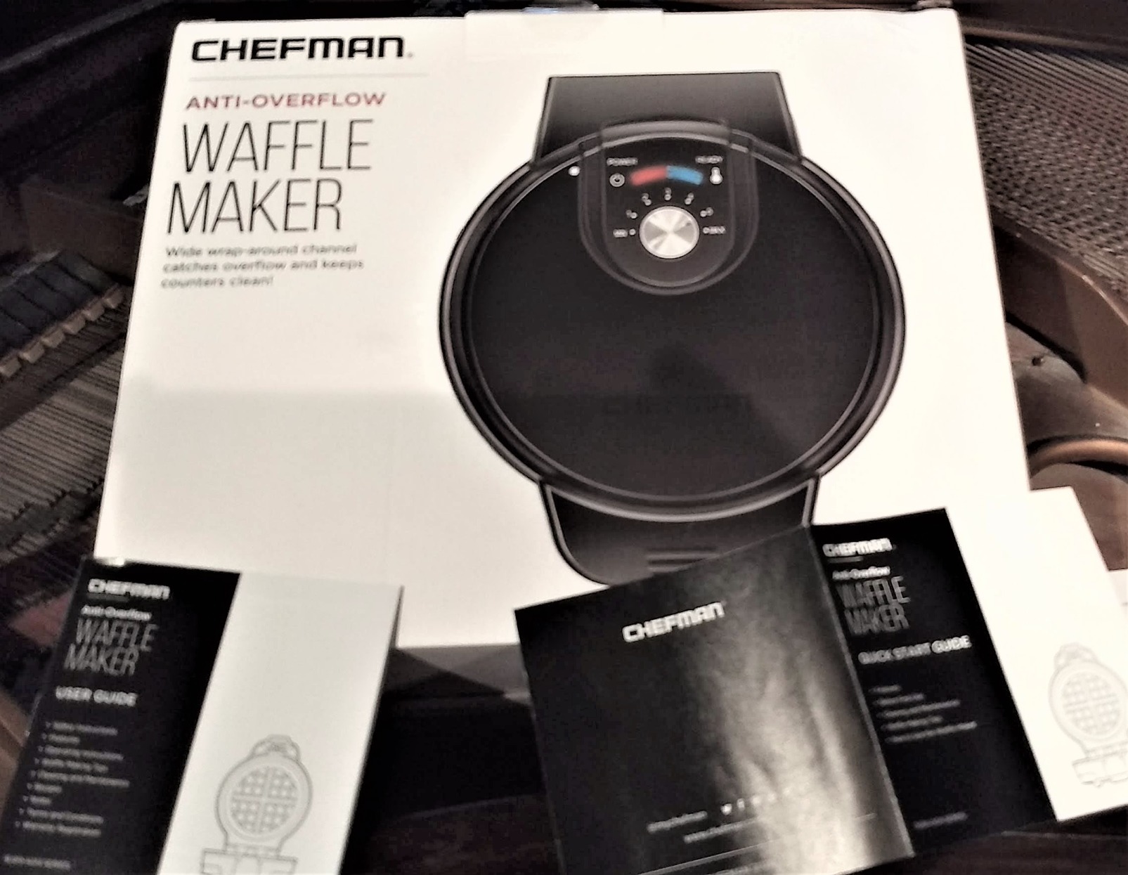 Chefman Rotating Belgian Waffle Maker, 180° Flip Iron w/ Non-Stick Plates, Adjustable Timer, Locking Lid, & Drip Plate, Space Saving Storage, Mess-Free Breakfast, Stainless Steel/Black customer photo 2