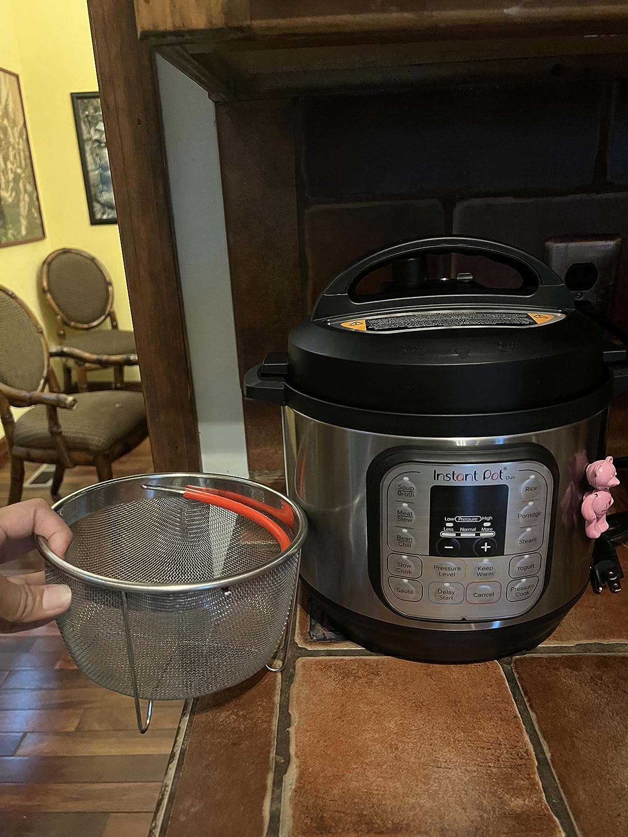 Original Salbree Steamer Basket for 6 qt quart Instant Pot Accessories, Stainless Steel Strainer and Insert fits IP Insta Pots, Instapot, Other Pressure Cookers, with Silicone Handle customer photo 2