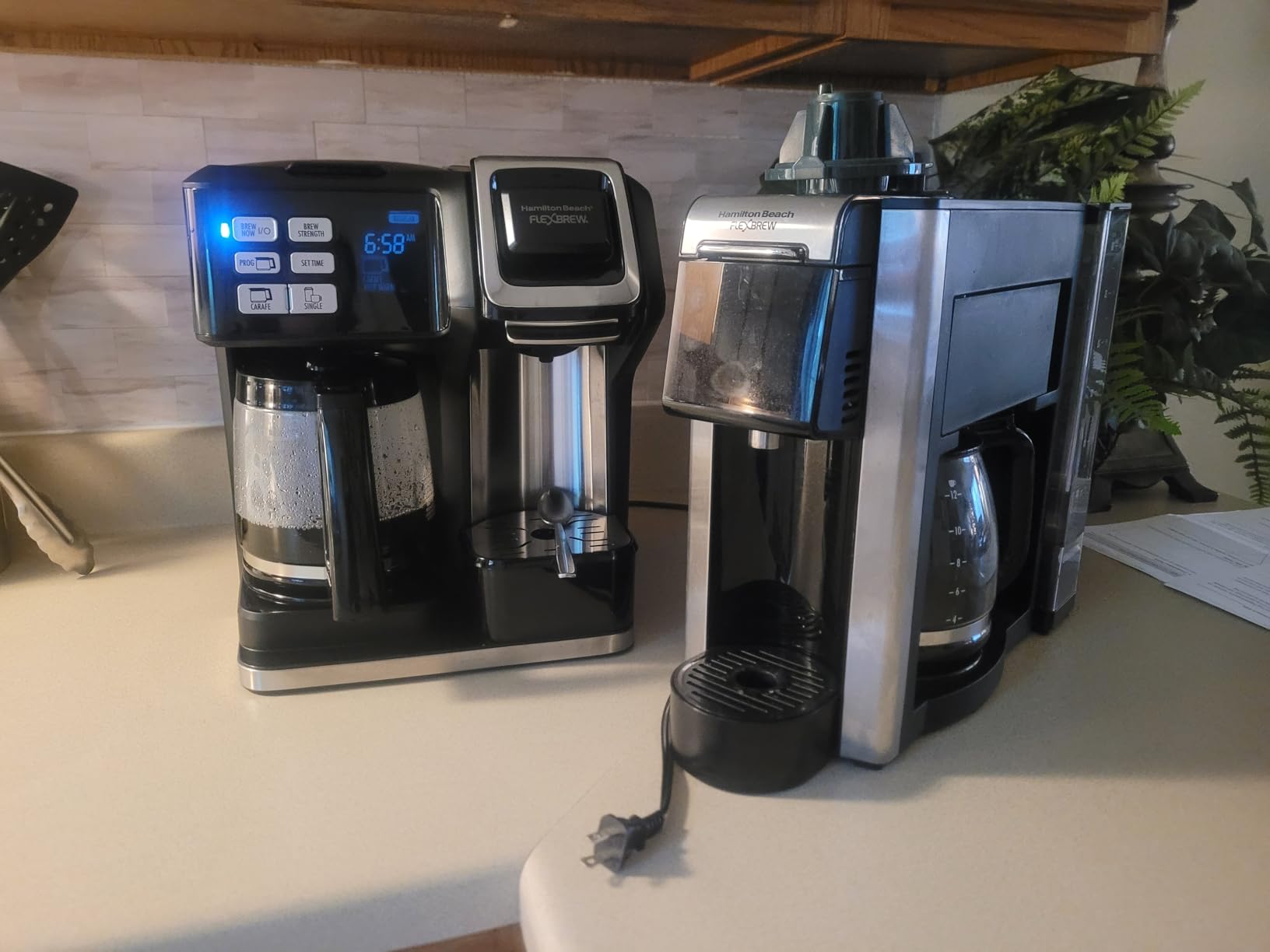 Hamilton Beach FlexBrew Trio 2-Way Coffee Maker, Compatible with K-Cup Pods or Grounds, Single Serve & Full 12c Pot, Permanent Gold-Tone Filter, Black & Silver customer photo 1
