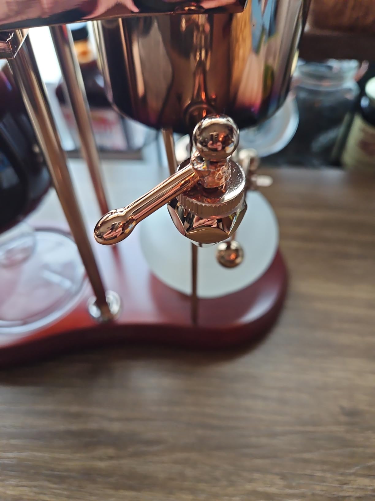 Nispira Belgium Royal Family Balance Syphon Unique Gravity Vintage Coffee Maker Vacuum Brewing System Copper 500 ml customer photo 2