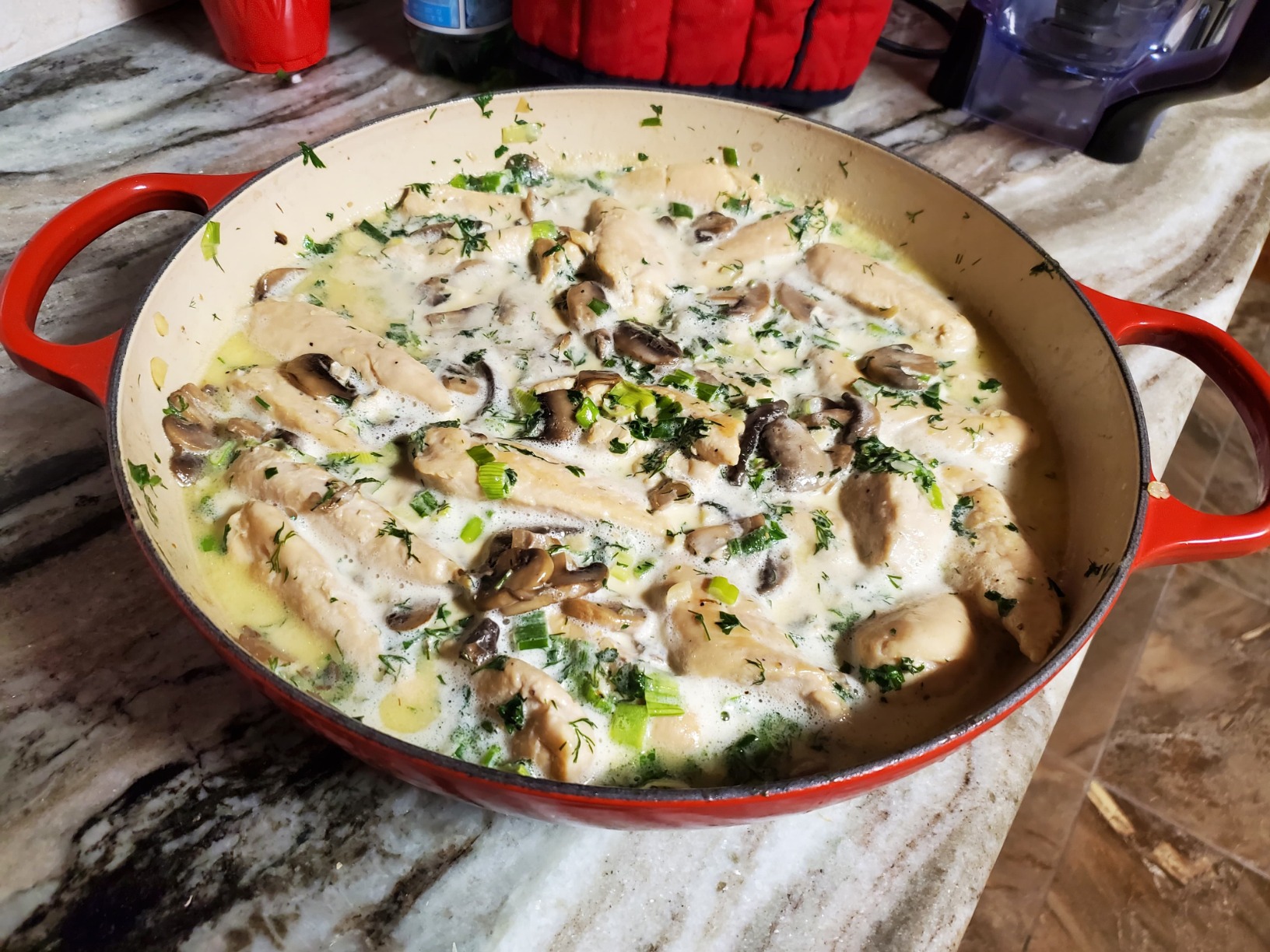 Le Creuset Enameled Cast Iron Signature Braiser, 3.5 qt., Sea Salt customer photo 1