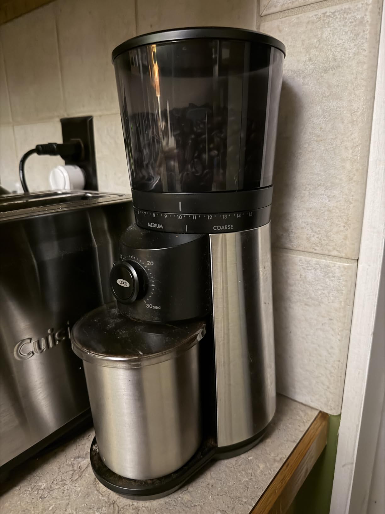 OXO Brew Conical Burr Electric Coffee Bean Grinder - 12 Oz Capacity | Stainless Steel Burrs, One-Touch Automatic Smart Grind, 15 Grind Settings for Espresso, French Press, Cold Brew customer photo 1