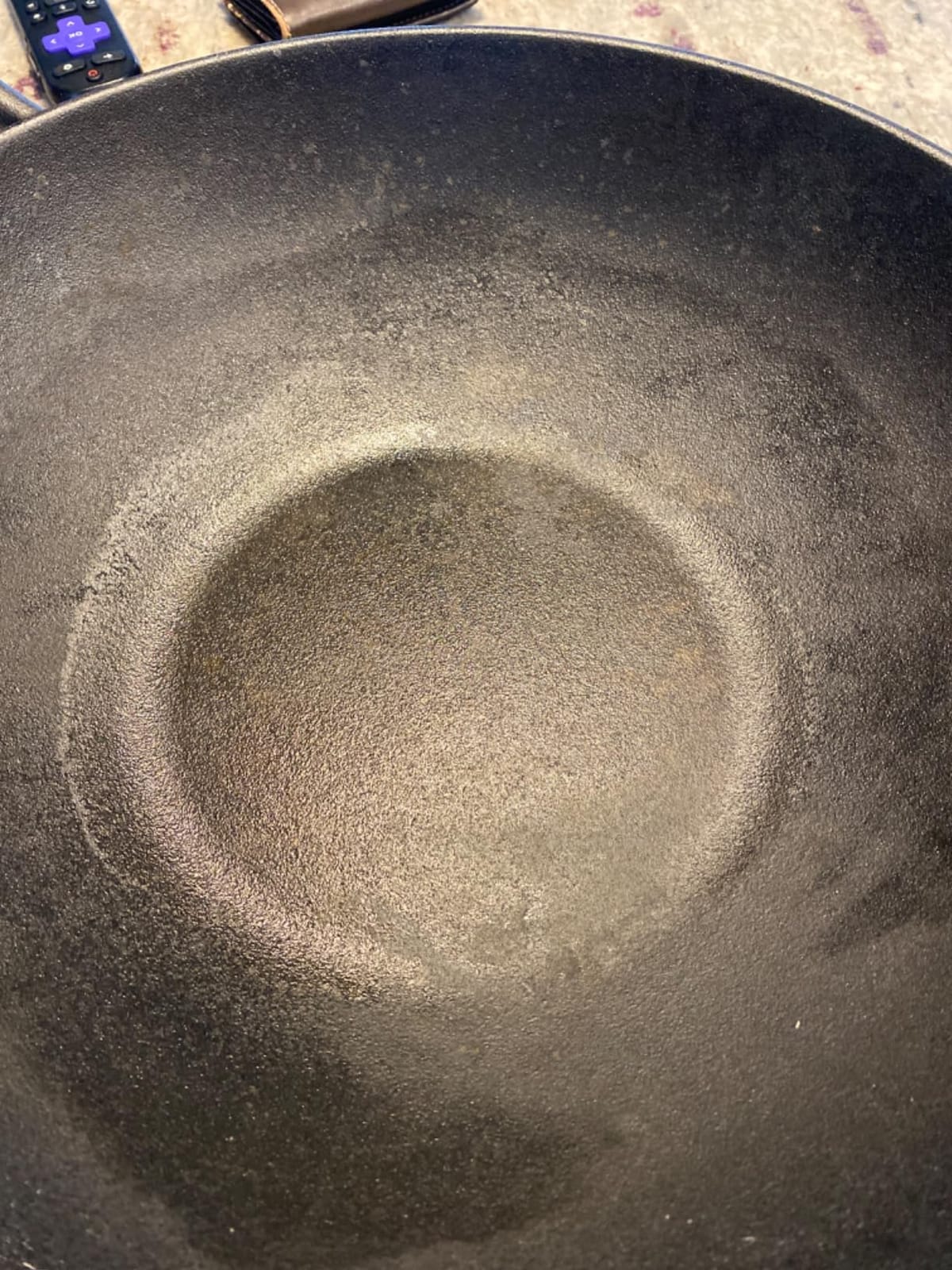 Flat Bottom Cast Iron Wok with Lid 14 Inch, Pre-Seasoned Non Toxic Cast Iron Kadai, Chinese Japanese Wok double handle for Induction and Open Fire customer photo 2