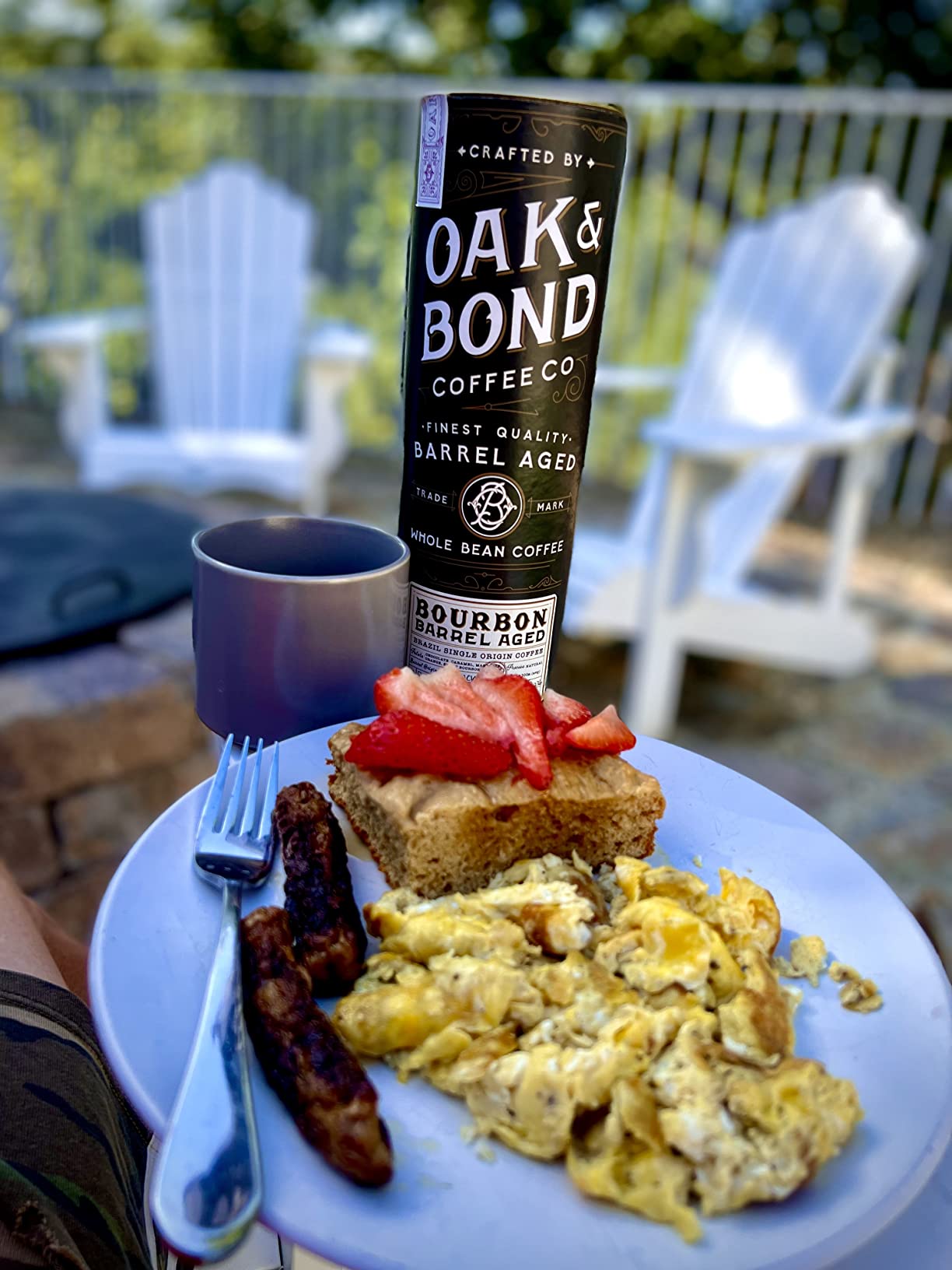Oak & Bond Coffee Co. Bourbon Barrel Aged Coffee, Brazil Single Origin Whole Bean, Medium Roast - Chocolate, Caramel, Mandarin Orange, Sweet Bourbon Flavors - 10oz customer photo 2