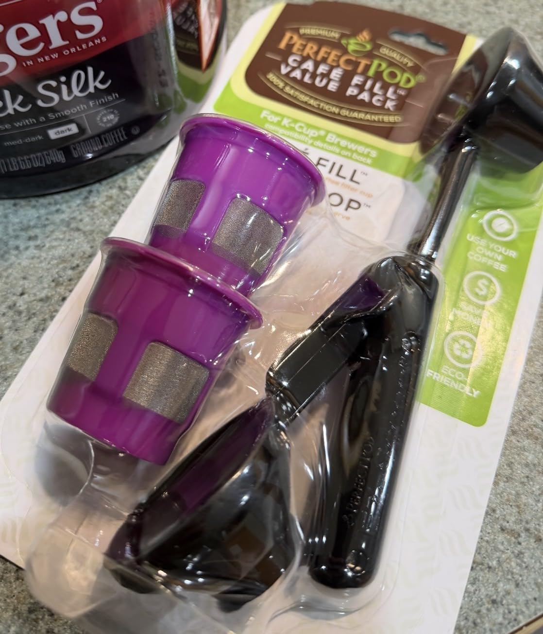 Perfect Pod Cafe Fill Value Pack 2 Reusable K-Cup Pods and Coffee Scoop Set | 1-Stream Refillable Capsules, BPA-Free Design, Fits Keurig K-Mini, K-Duo, 1.0, 2.0 and Select Single Cup Brewers customer photo 1