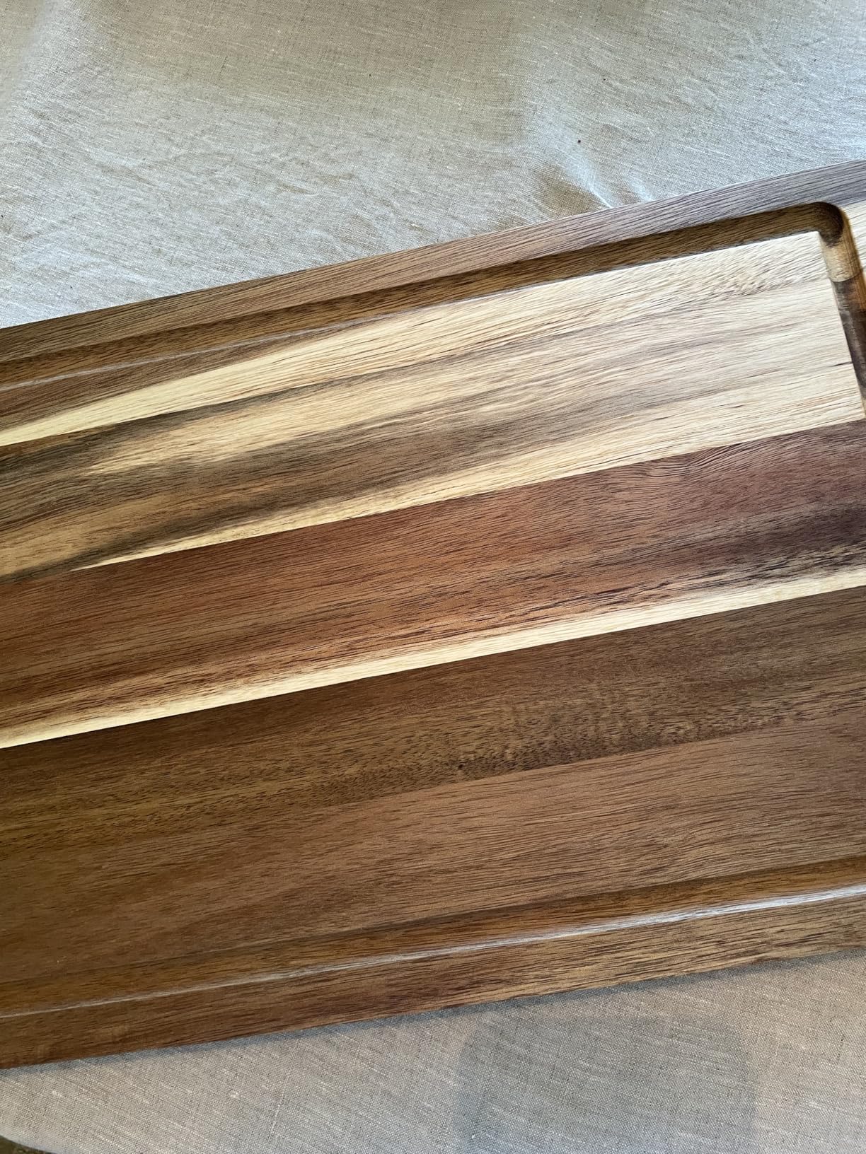 Non-Toxic Acacia Wood Cutting Board, Mineral Oil & Plastic Free, 16x11 in customer photo 2