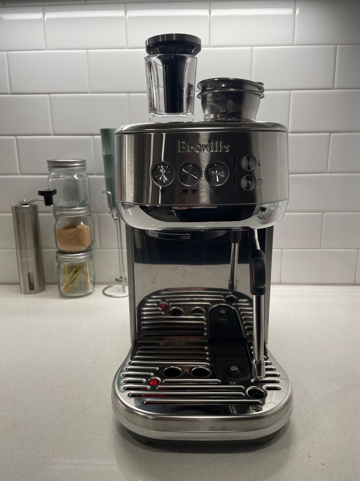 Breville BES500BSS Bambino Plus Espresso Machine, Brushed Stainless Steel, Make cafe-quality espresso, lattes and cappuccinos at home with this compact, semi-automatic coffee maker for home baristas customer photo 1