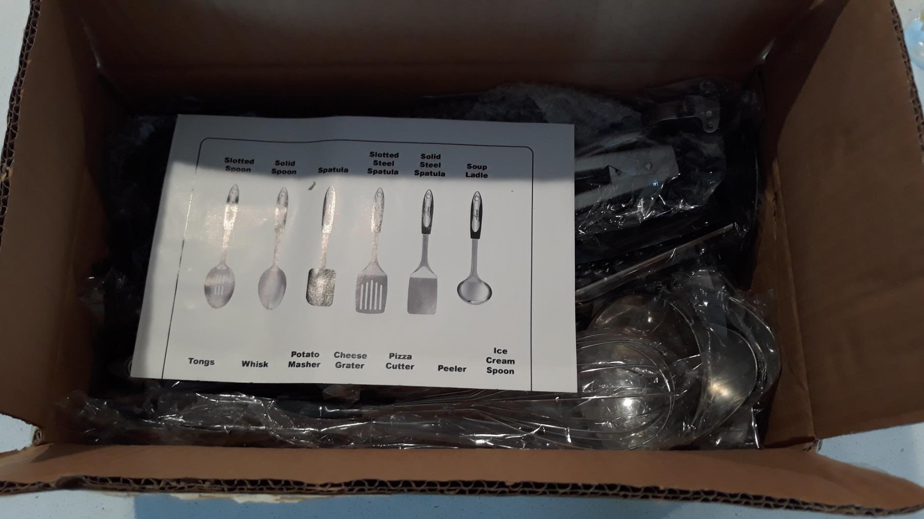 Asani 25-Piece Stainless Steel Kitchen Utensil Set | Non-Stick Cooking Gadgets and Tools Kit | Durable Dishwasher-Safe Cookware Set | Kitchenware Gift Idea, Best New Apartment Essentials customer photo 2