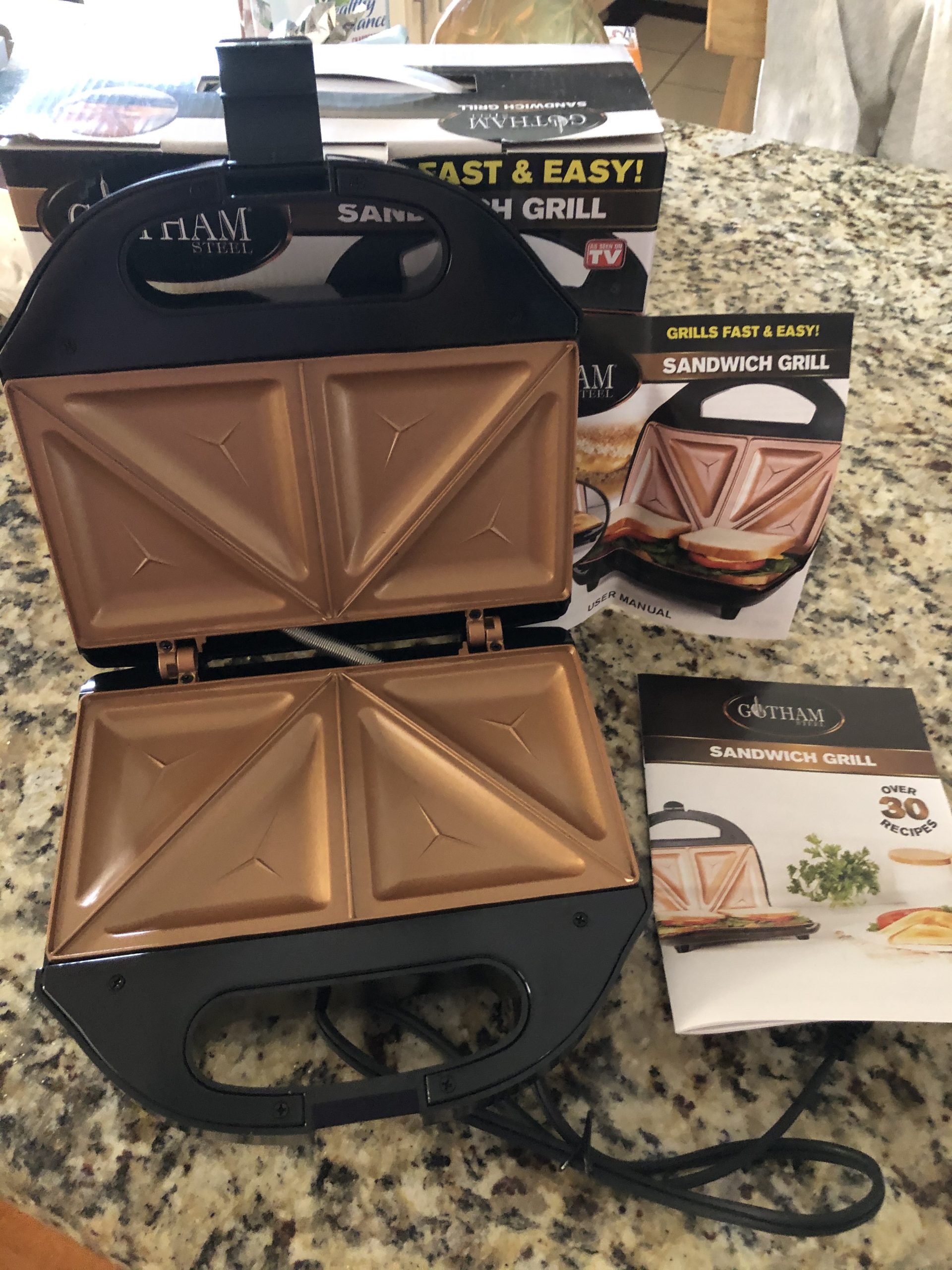 Gotham Steel Nonstick Panini Press Sandwich Maker, 2-in-1 Breakfast Sandwich Maker Grill customer photo 2