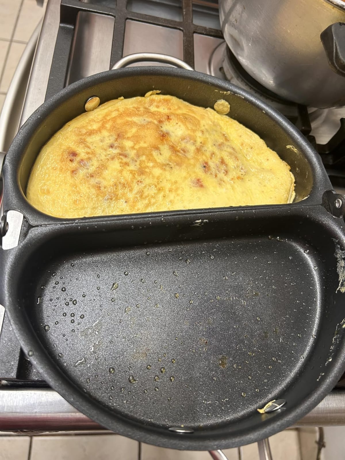 TECHEF Frittata and Omelette Pan, Nonstick Double Sided Folding Egg Pan, Made in Korea (PFOA Free) (Black) customer photo 2