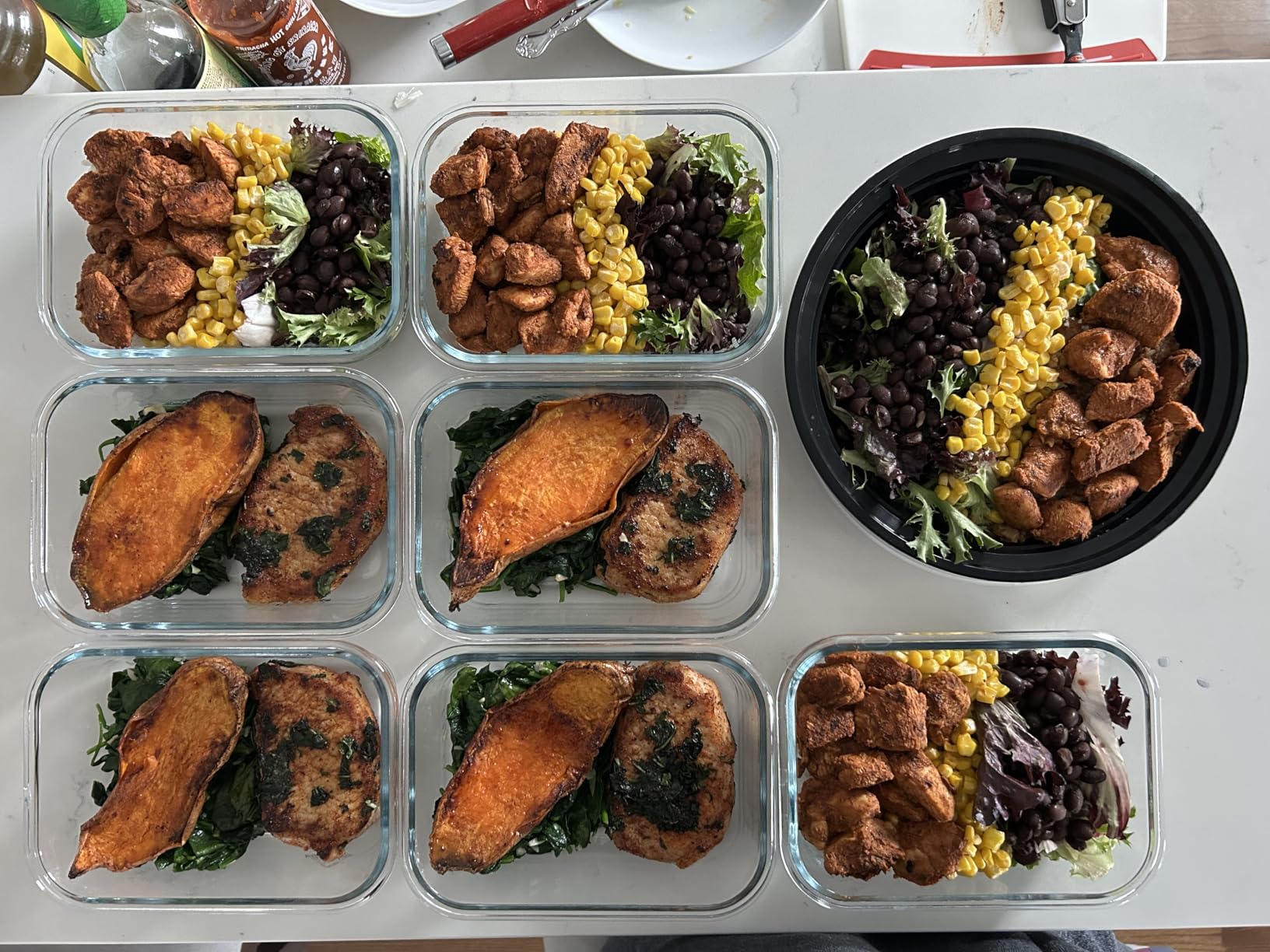 M MCIRCO 8 Pack,30 oz Glass Food Storage Containers with Lids, Gray customer photo 2