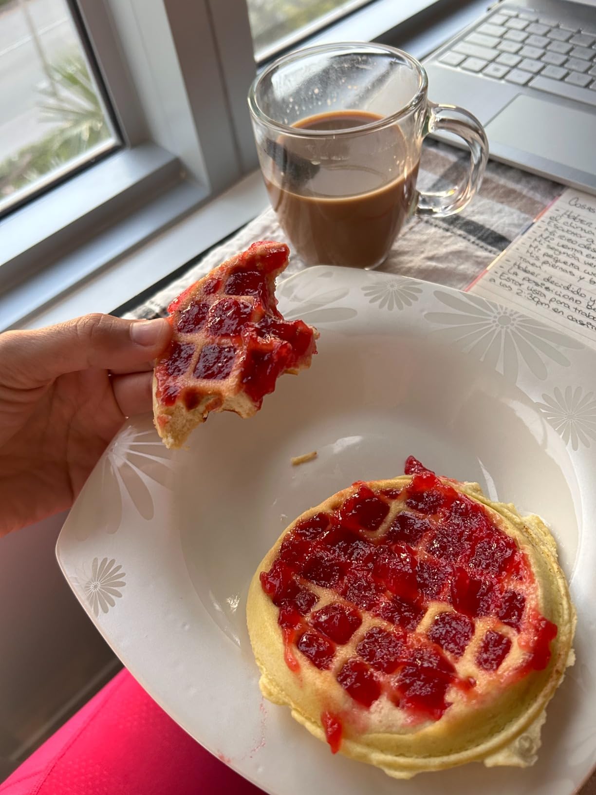 Nostalgia MyMini Personal Electric Waffle Maker, 5-Inch Cooking Surface, Waffle Iron for Hash Browns, French Toast, Grilled Cheese, Quesadilla, Brownies, Cookies, Aqua customer photo 2