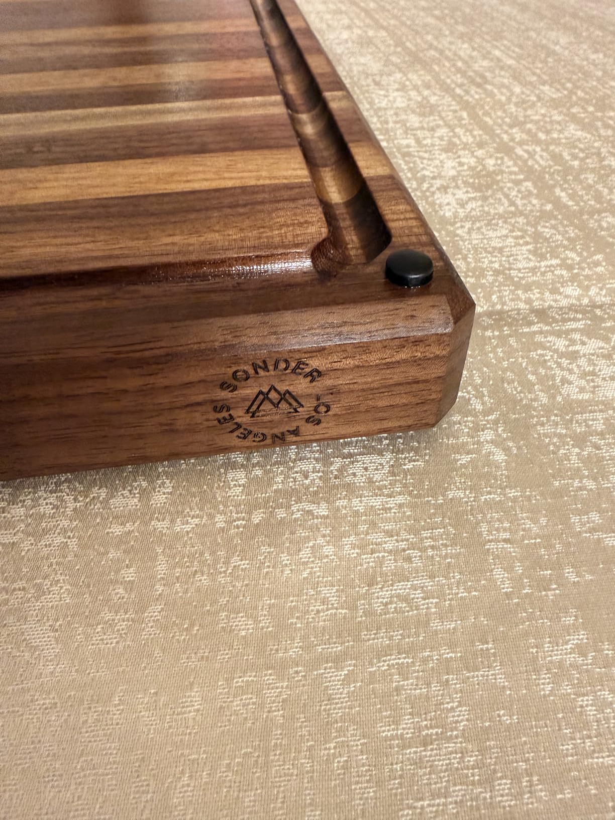 Sonder Los Angeles Laurel Cutting Board | Teak Edge Grain Cutting Board for Kitchen with Juice Groove | Reversible Charcuterie Butcher Block | Gift Box Included | 18x14x1.25 in customer photo 1