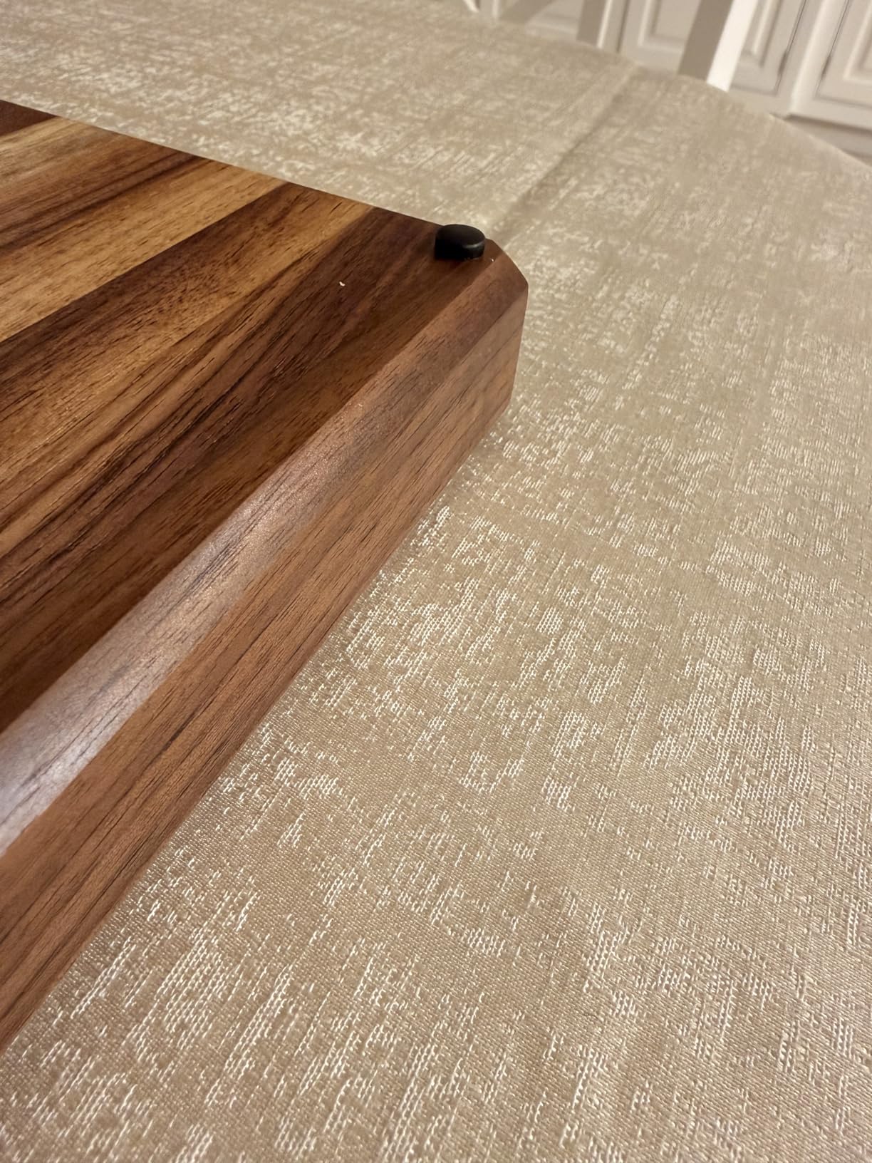 Sonder Los Angeles Laurel Cutting Board | Teak Edge Grain Cutting Board for Kitchen with Juice Groove | Reversible Charcuterie Butcher Block | Gift Box Included | 18x14x1.25 in customer photo 2