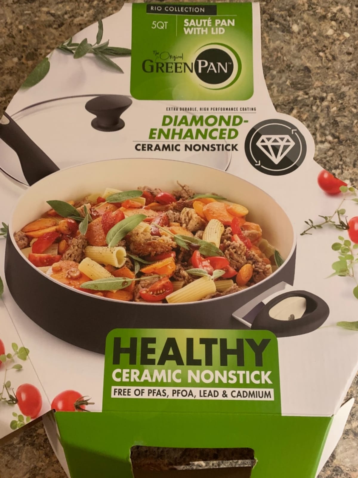 GreenPan Rio Healthy Ceramic Nonstick 5QT Saute Pan Jumbo Cooker with Helper Handle and Lid, PFAS-Free, Dishwasher Safe, Turquoise customer photo 1