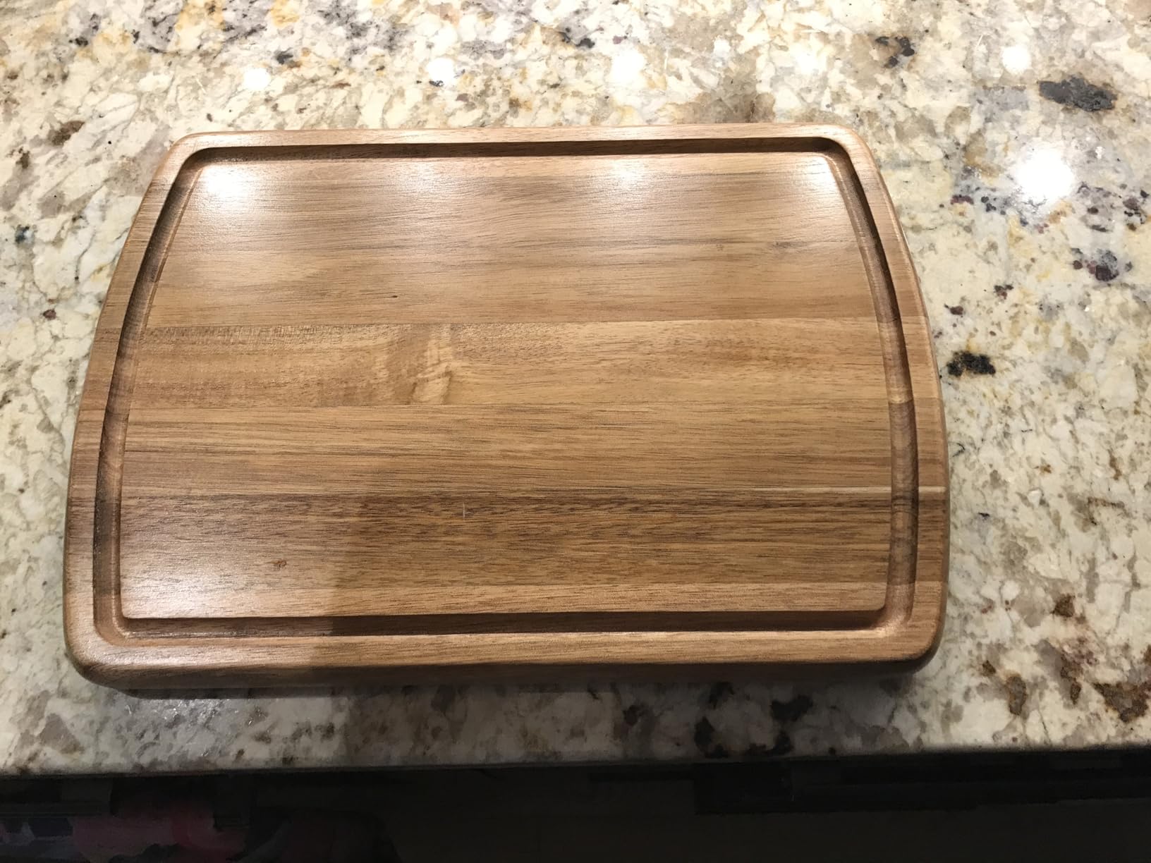 Sonder Los Angeles Alfred Cutting Board, End Grain Walnut, 17x13x1.5 in | Made in USA, Non-toxic, Non-Slip Feet, Juice Groove & Sorting Compartments, Built-in Handles, Gift Box Included customer photo 1