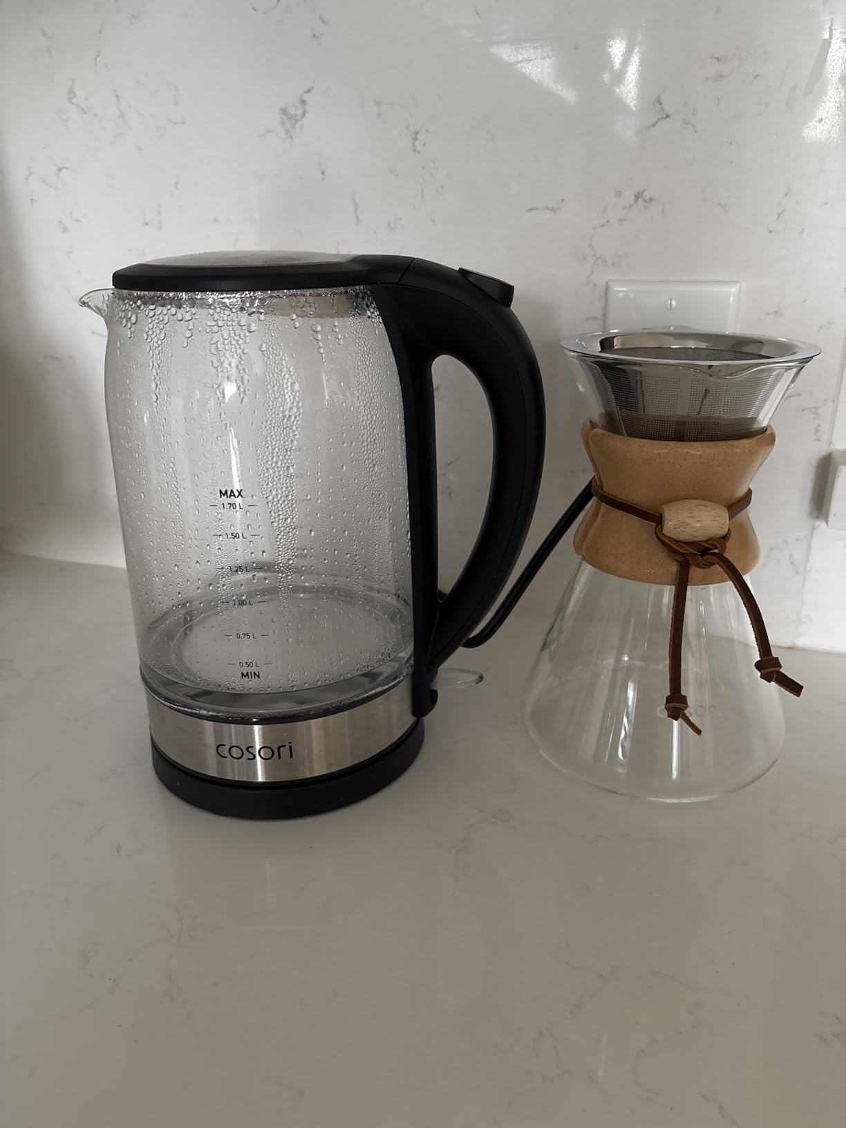 Cosori Pour Over Coffee Maker, Double Layer Stainless Steel Filter, 34oz customer photo 2