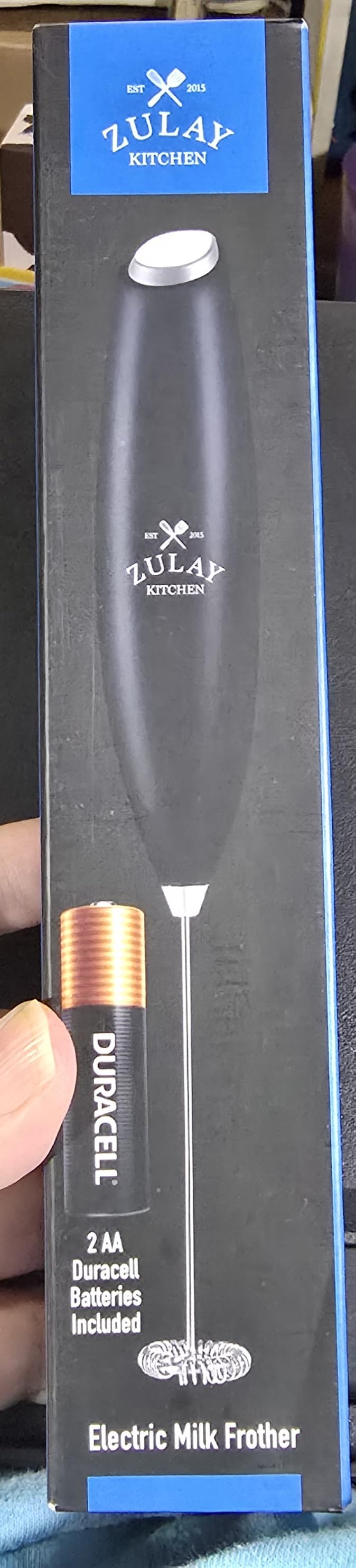 Zulay Kitchen Milk Frother Handheld Electric Whisk - Frother Wand, Durable Drink Mixer, Coffee Frother, Hand Blender, Frother for Protein Powder, Matcha & More - Black customer photo 1