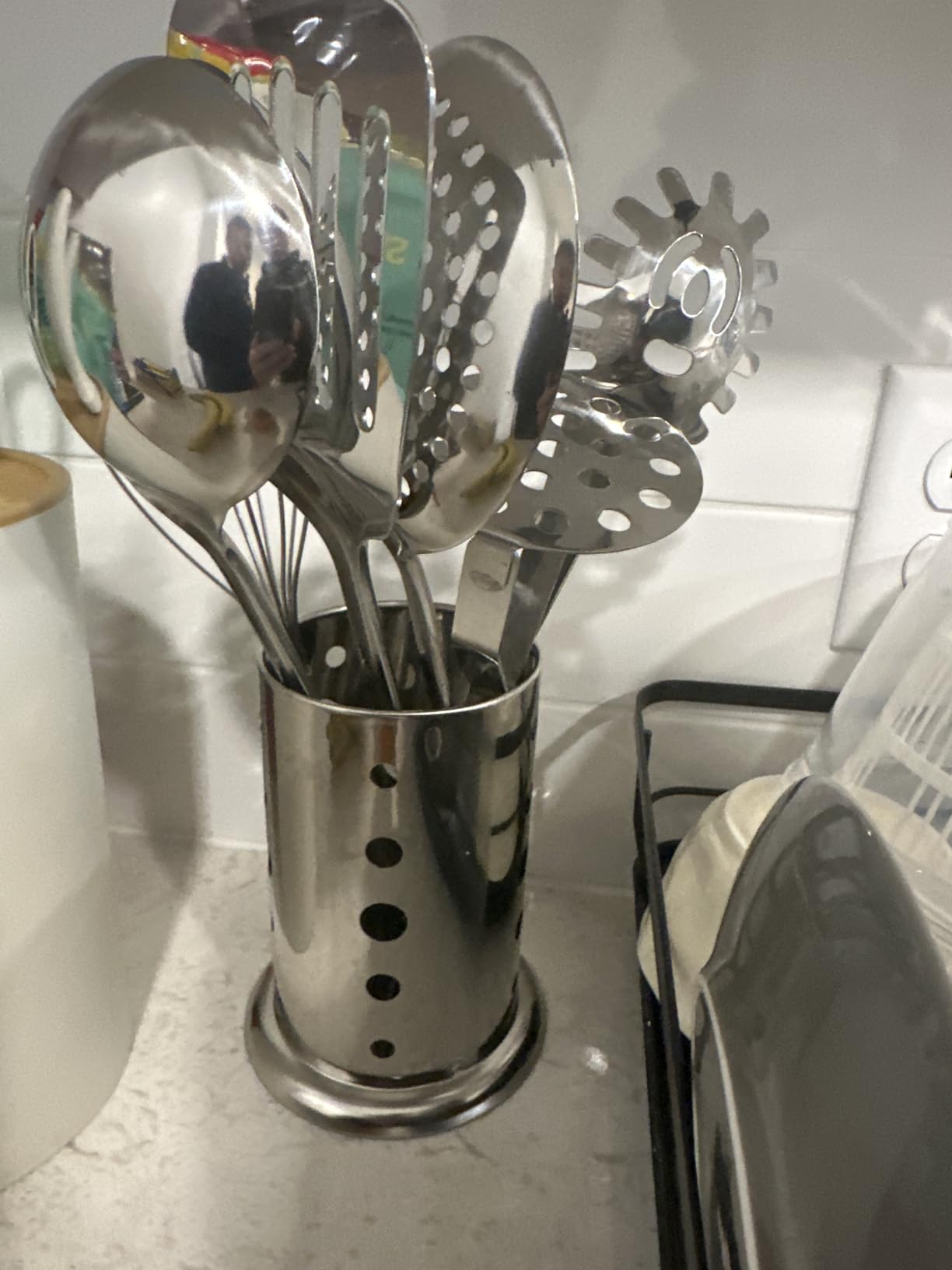 Berglander Cooking Utensil Set 13 Piece Stainless Steel Kitchen Tool Set with Holder customer photo 1