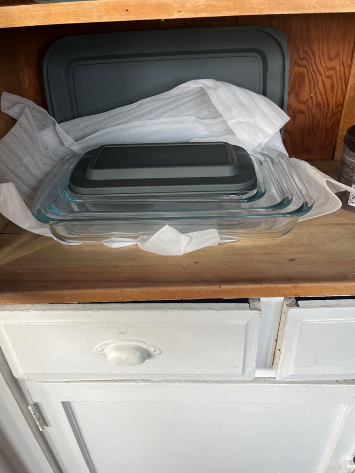 M MCIRCO 8 Piece Deep Glass Baking Dish with Lids, BPA Free, Gray customer photo 1