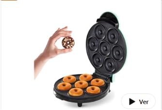 Dash Express Mini Donut Maker, 7 Donuts, Aqua | Electric Doughnut Machine for Kids & Families, Nonstick, No Deep Frying, Homemade Breakfast, Snacks, Party Treats & Gifts customer photo 2