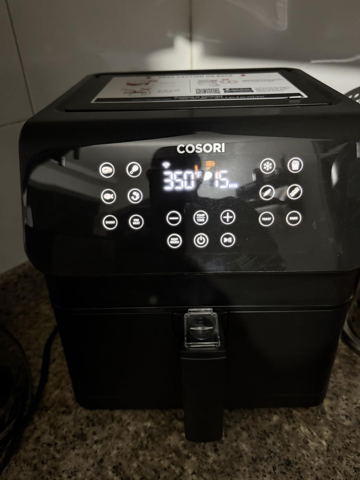 COSORI Air Fryer Pro Smart 5.8QT that Roast, Bake, 3-Way Control, 12-IN-1 Customizable Functions, Online Recipes, Detachable Basket, Works with Alexa & Google Assistant customer photo 2