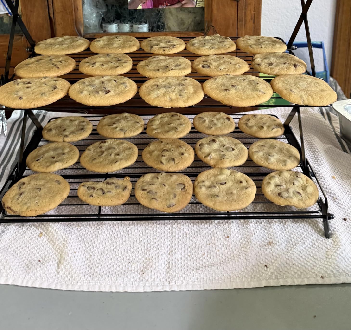 Geesta 2/3/4-Tier Upgraded Collapsible Cooling Rack with Adjustable 3 Setting Design Stackable Wire Cooling Rack for Cookies Baking Gifts for Women customer photo 2