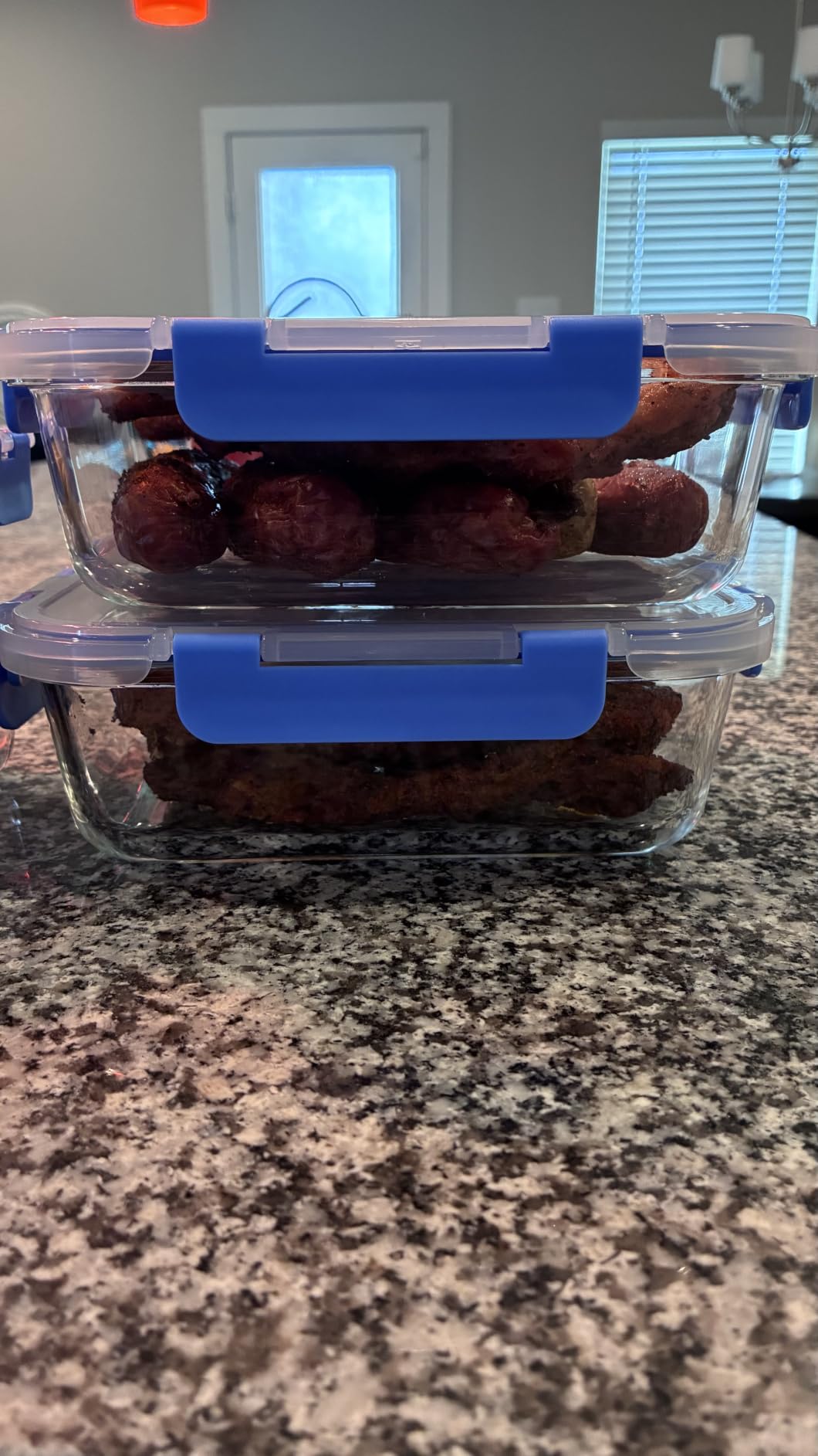 Amazon Basics Glass Food Storage Containers, Set of 7, 14 Pieces Including Lids customer photo 2