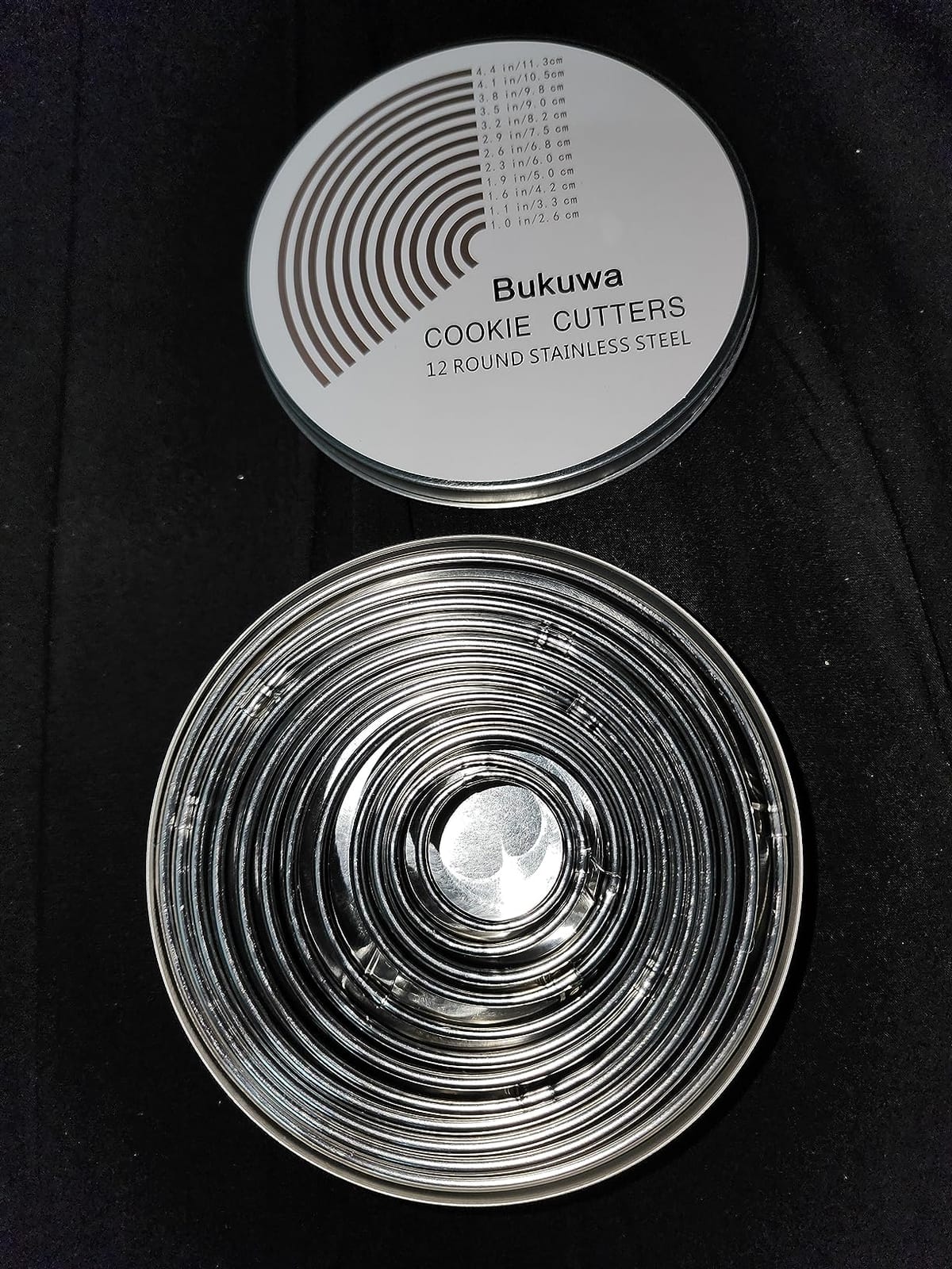 12 Pieces Round Cookie Biscuit Cutter Set,Graduated Circle Pastry Cutters,18/8 Stainless Steel Cookie Cutters and Donut Cutter Ring Molds customer photo 1
