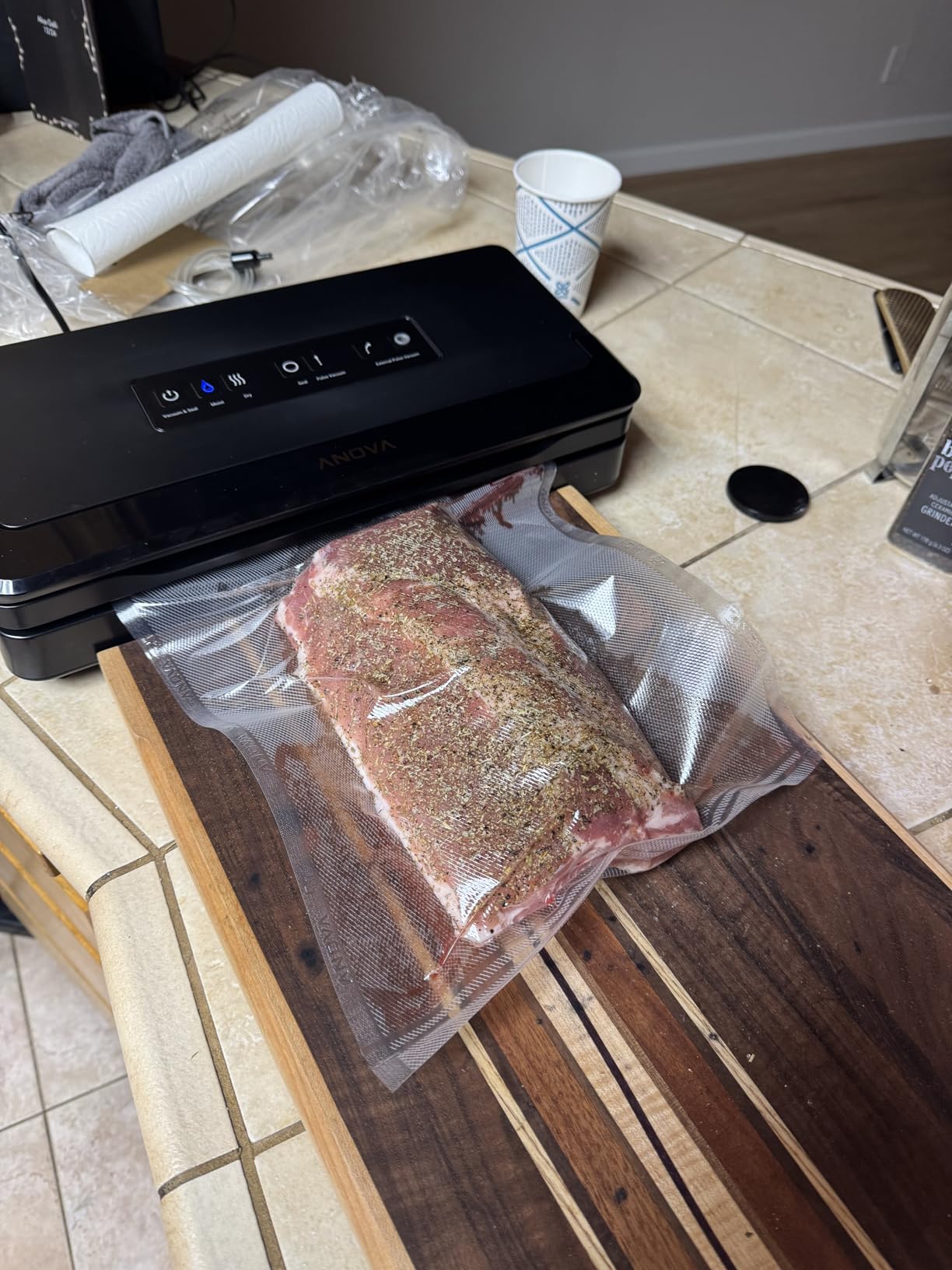 Anova Culinary Precision Vacuum Sealer Pro, Includes Large Bag Roll (19ft), Wet & Dry Dual Food Vacuum Sealer Machine for Sous Vide and Long-Term Storage, 2-Year Warranty customer photo 2