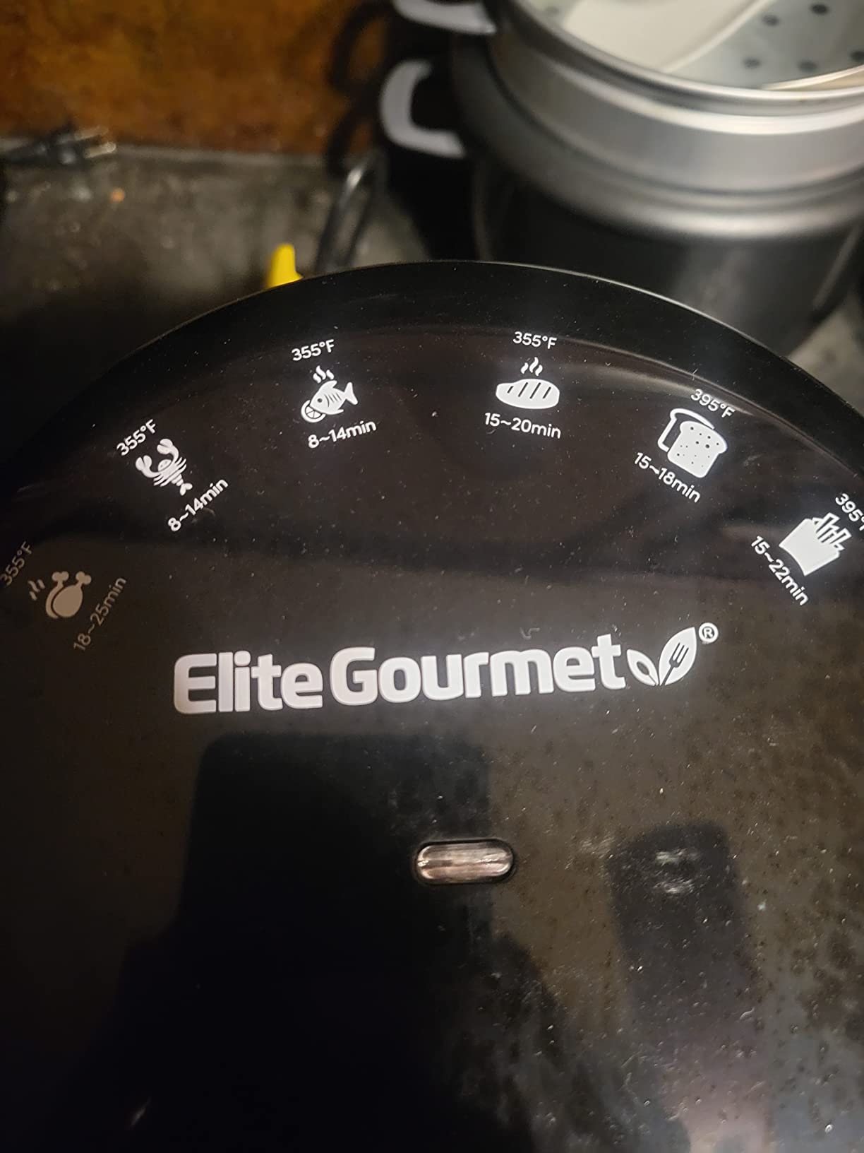 Elite Gourmet EAF2612D Personal Programmable Air Fryer, 1000W, 2.1Qt, Black, Compact Space-Saving Design, Oil-Less Healthy Cooker, Timer & Temperature Controls customer photo 2