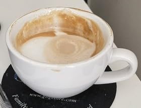 LE TAUCI 3 oz Espresso Cups with Saucers, Set of 4 Ceramic Demitasse Cup and Saucer Set for Double Espresso Shot, Lungo, Ristretto, Embossed Coffee Cups, White customer photo 2