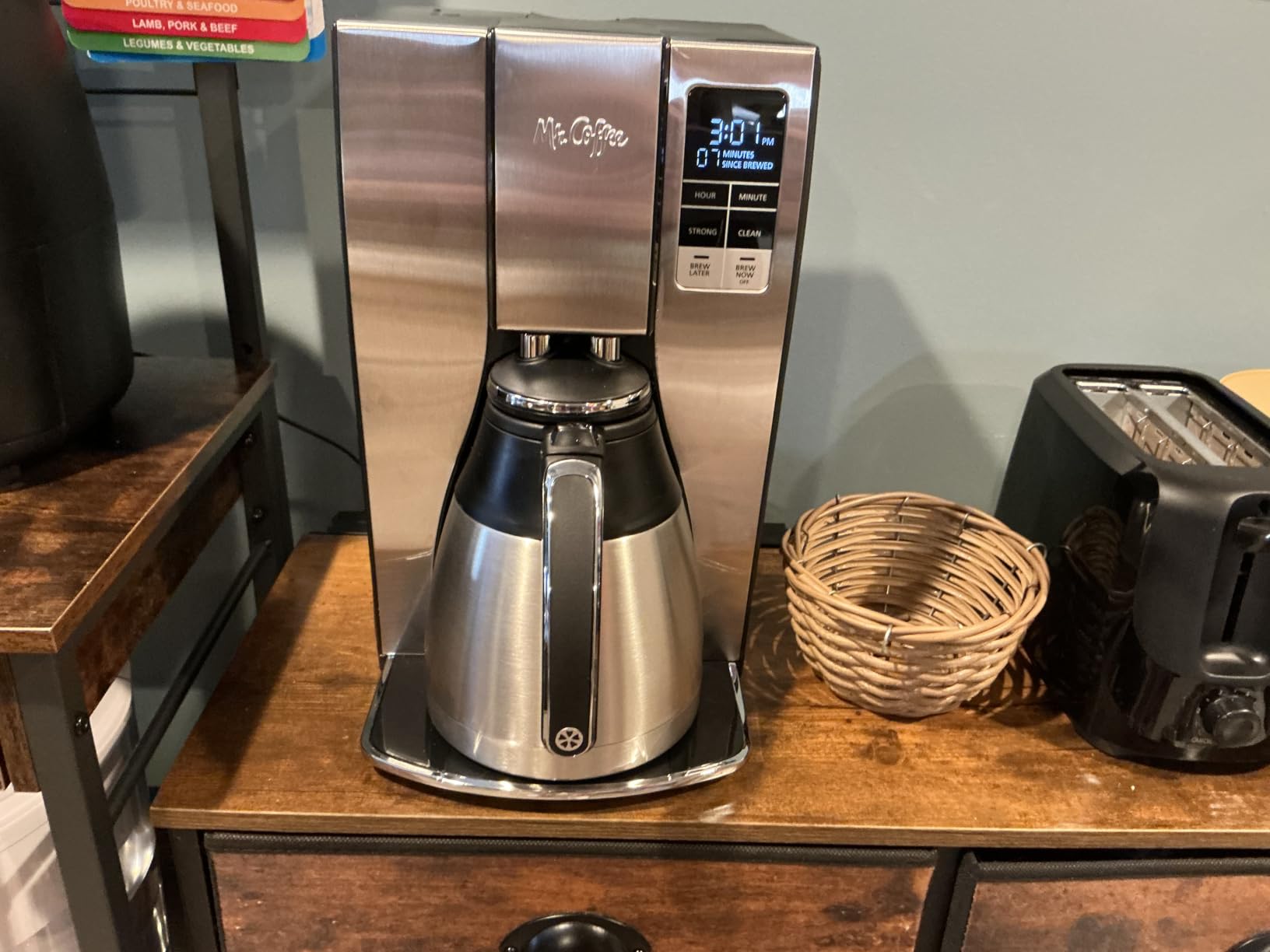 Mr. Coffee 10-Cup Programmable Coffee Maker, Insulated Thermal Carafe, Brew Strength Selection, Brew Now or Later, Stainless Steel customer photo 1