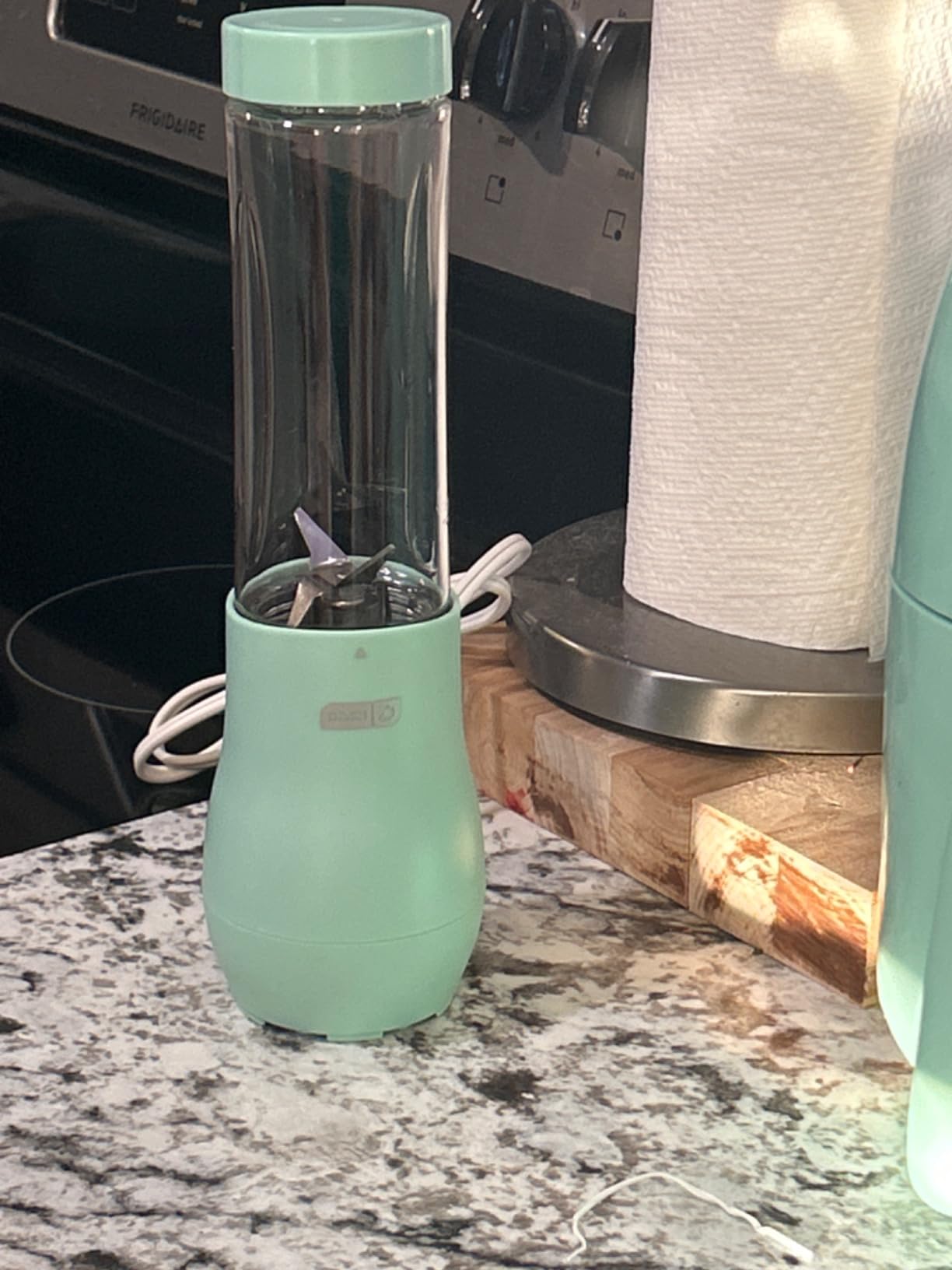 Dash Mighty Mini Blender - Small Personal Blender for Smoothies & Protein Shakes with Travel Lid, 10 oz, Aqua customer photo 2