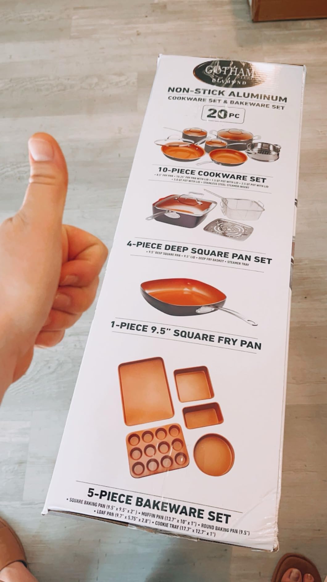 Gotham Steel 12 Pc Ceramic Cookware Set Nonstick, Ceramic Pots and Pans Set Non Stick with Steamer for Cooking, Non Toxic PFOA PFOS Free, Ergonomic Stay Cool Handles, Oven & Dishwasher Safe, Copper | Non Toxic PFOA/PFOS/PTFE Free Ceramic & Titanium Coating, Stay Cool Stainless Steel Handles, Dishwasher & Oven Safe, Copper customer photo 2