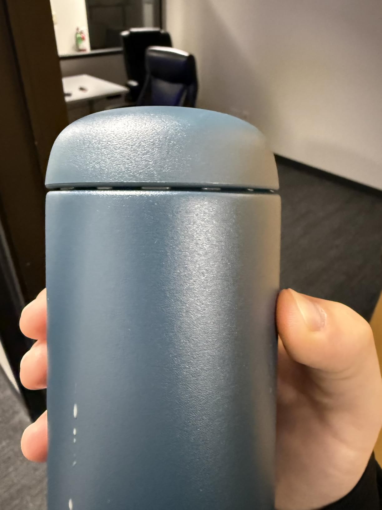 Fellow 12 oz Carter Move Travel Mug - Vacuum-Insulated Stainless Steel Travel Coffee Mug - Coffee Tumbler with Ceramic Interior and Splash Guard - Cargo Green customer photo 2