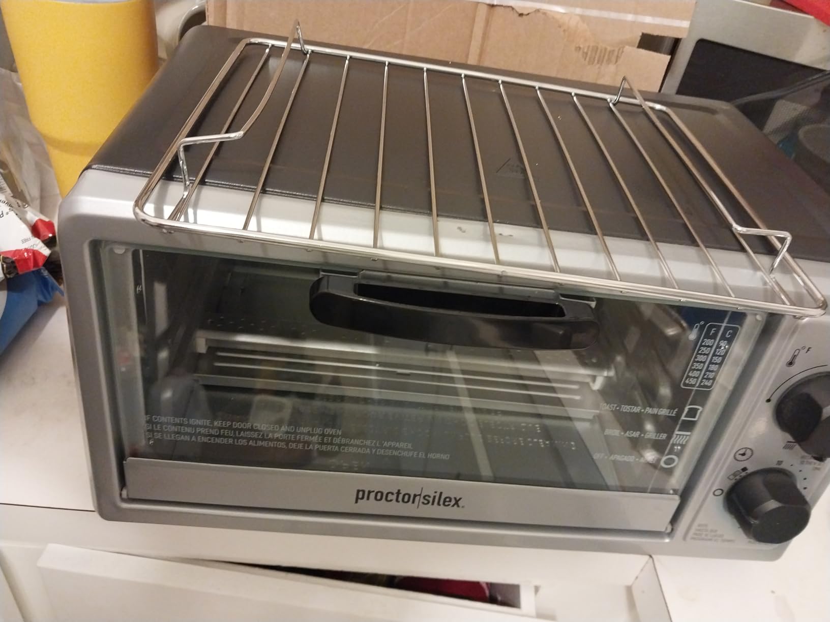 Proctor Silex 4 Slice Countertop Toaster Oven | Bake, Broil, Toast | 200-450⁰F Adjustable Temp | 30 Minute Timer | Automatic Shutoff | Black and Silver | 31260G customer photo 1