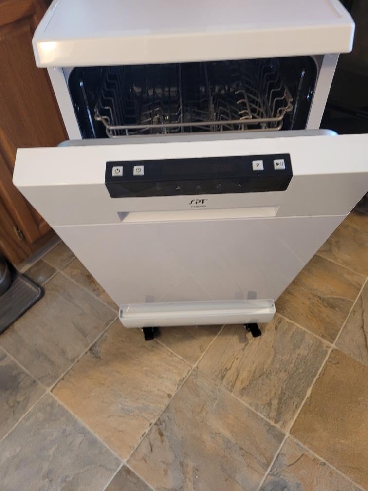SPT SD-9263WA 18″ Wide Portable Dishwasher with ENERGY STAR, 6 Wash Programs, 8 Place Settings and Stainless Steel Tub – White customer photo 2