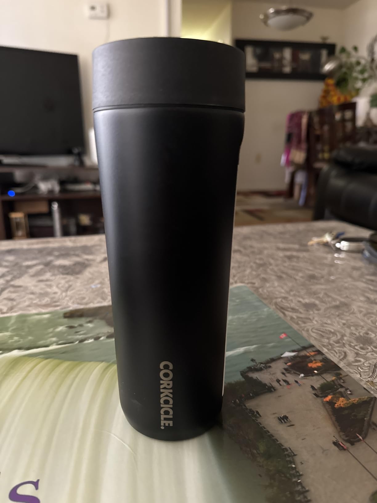 Corkcicle Commuter Cup Travel Mug - Insulated Coffee Mug with Lid - Keeps Drinks Cold 18 Hours - 360 Spill-Proof Sip Lid - 17 oz - Powder Blue customer photo 1