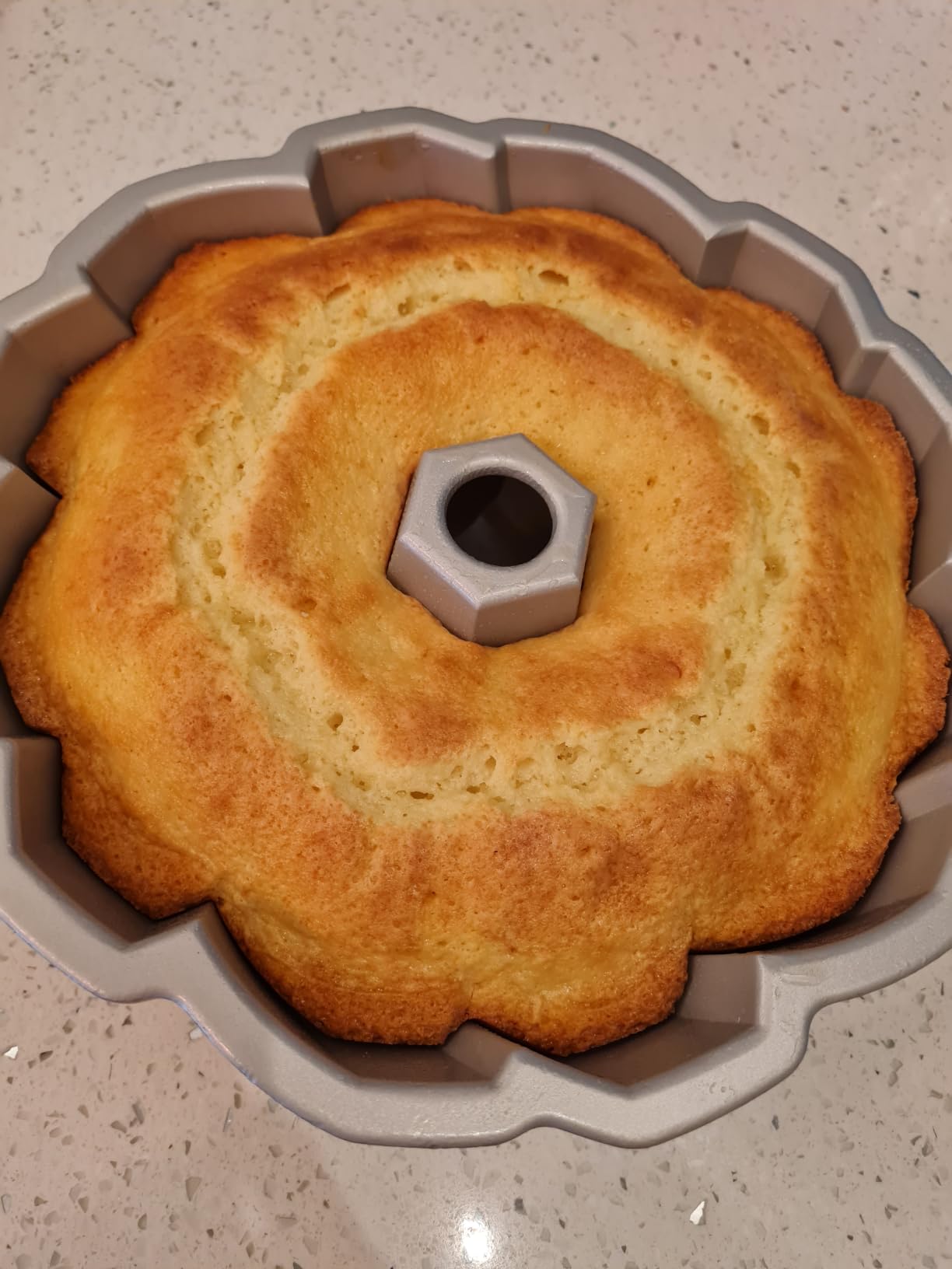Nordic Ware 75th Anniversary Braided Rope Bundt Pan, Gold 12 Cup Capacity customer photo 1