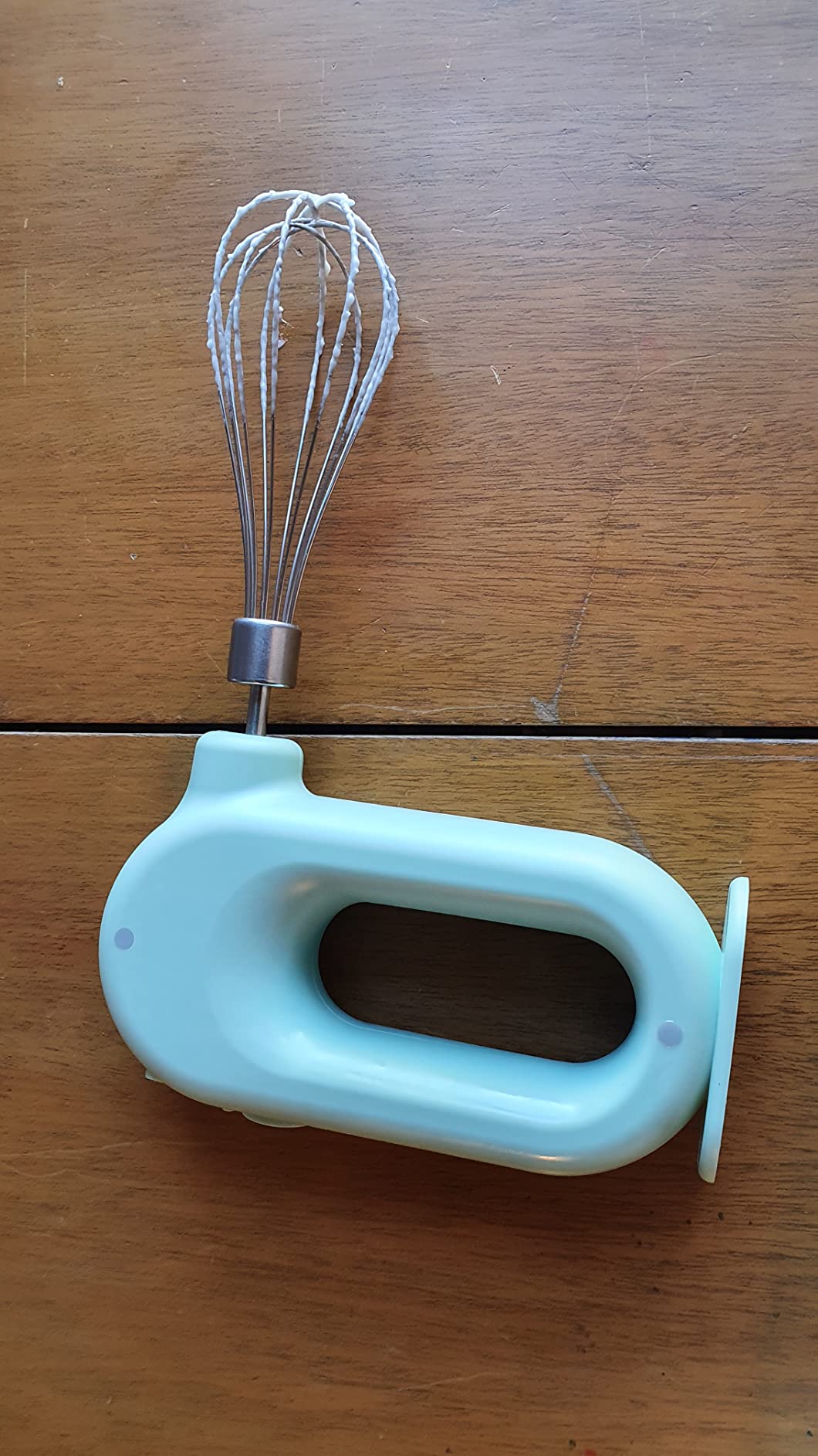 Colorful Mini Cordless Hand Mixer, Self-Standing USB Rechargeable Handheld Egg Beater with 4 Speeds & 2 Whisks, Lightweight Portable Electric Whisk for Kitchen Baking and Cooking (Green) customer photo 2